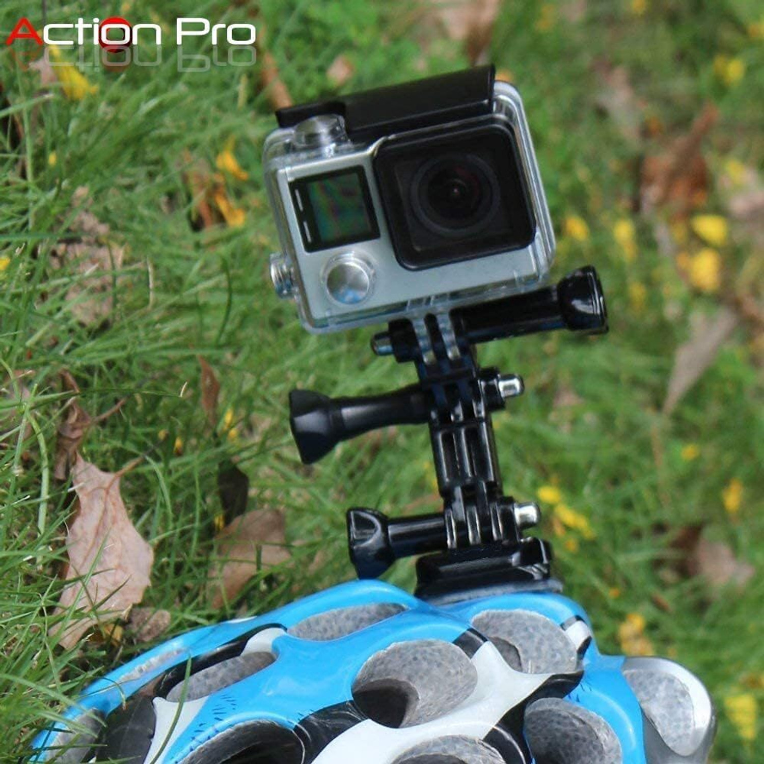Image of Action Pro Helmet Flat Placement Camera Mount (Made in India Same Direction Straight Joints Connection (Pack Of 2))