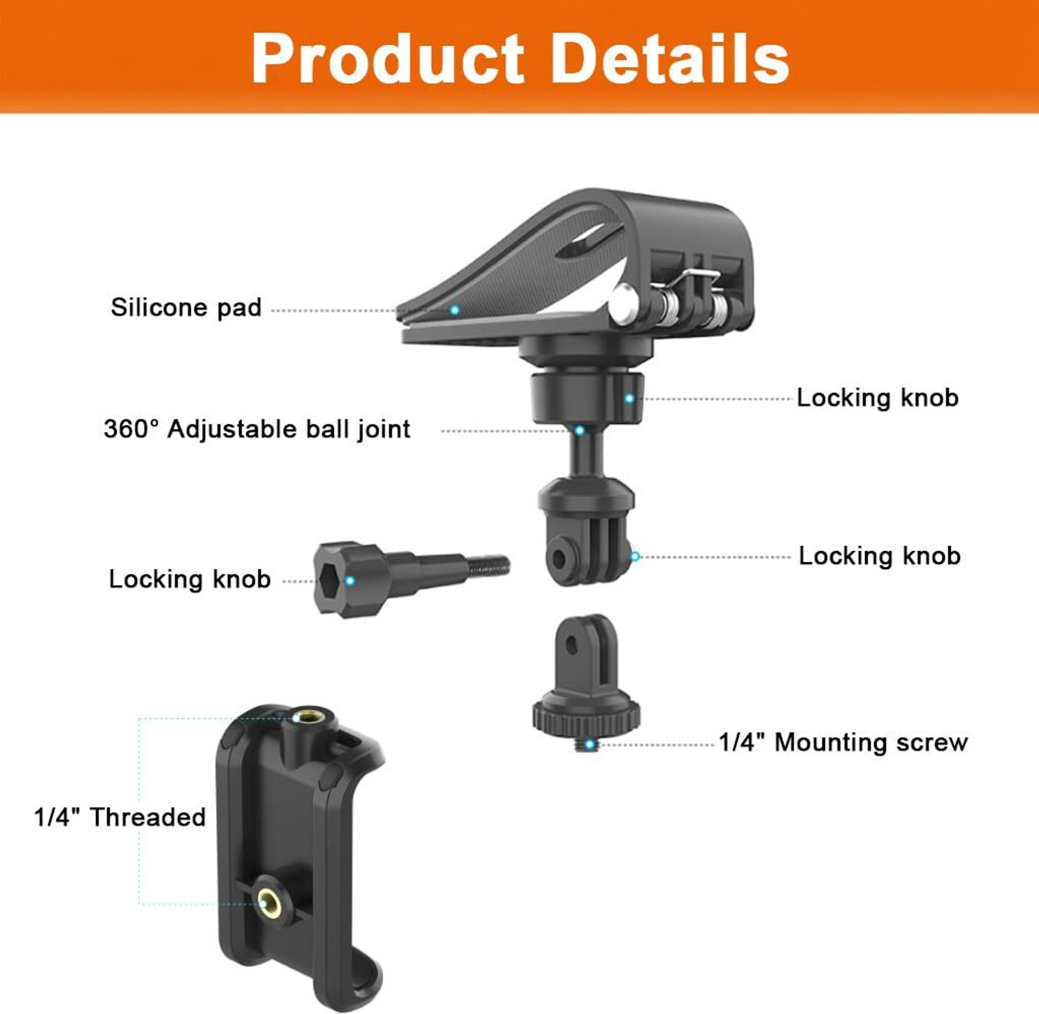 Image of ZITRONIX Bendable Neck Grip Camera Mount