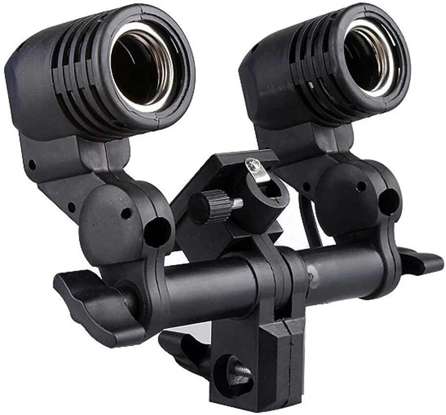 Image of Clickgone Double E27 Bulb Holder with Umbrella Mount Double E27 Bulb Holder with Umbrella Mount Camera Rig