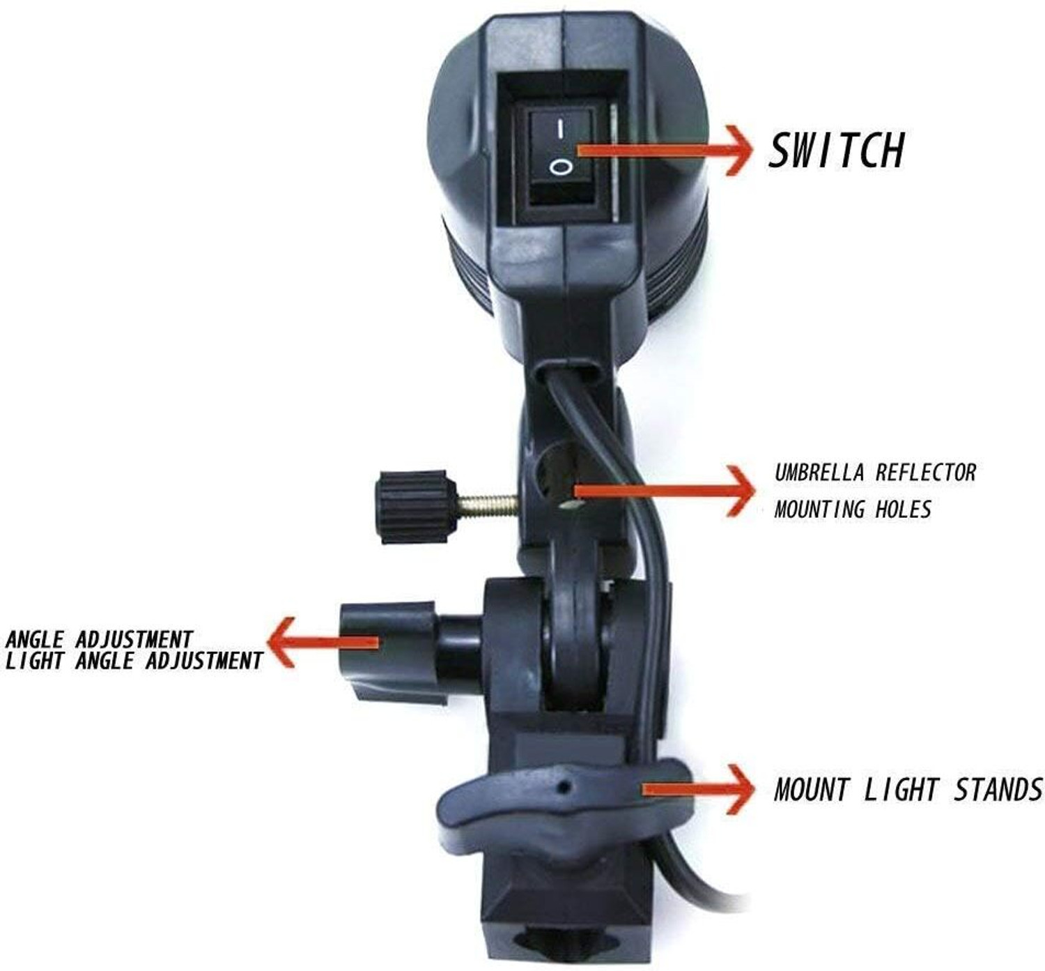 Image of Schsteindar Photography Photo Light Lamp Bulb Single Holder E27 Socket Bracket Studio With E27 to B22 Screw Base Socket Plastic Lamp Holder Light Bulb Adapter Camera Rig
