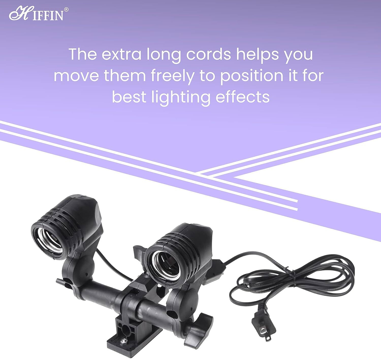 Image of Hiffin E27 Bulb Holder E27 2 in 1 Set of 2 Camera Rig