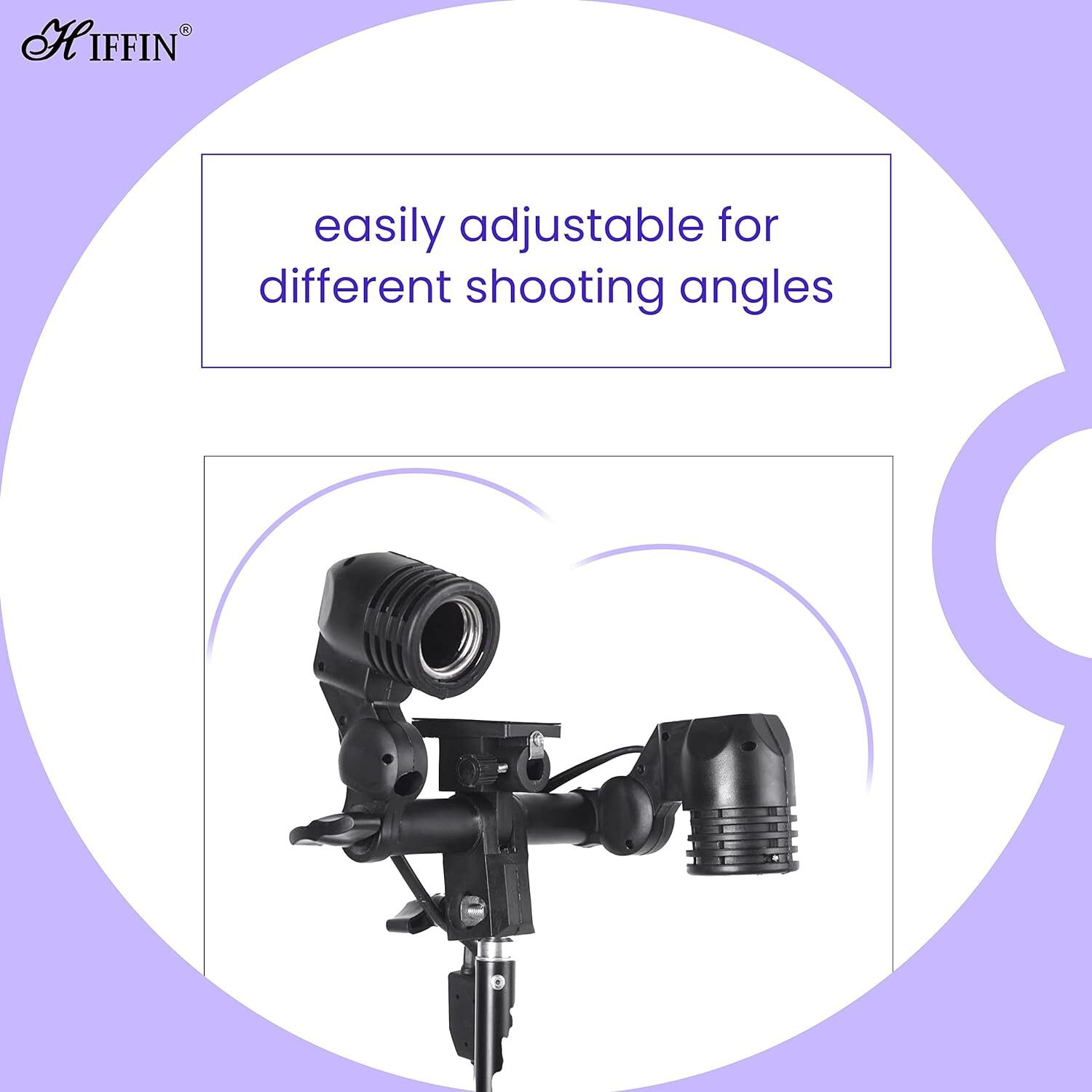 Image of Hiffin E27 Bulb Holder E27 2 in 1 Set of 2 Camera Rig