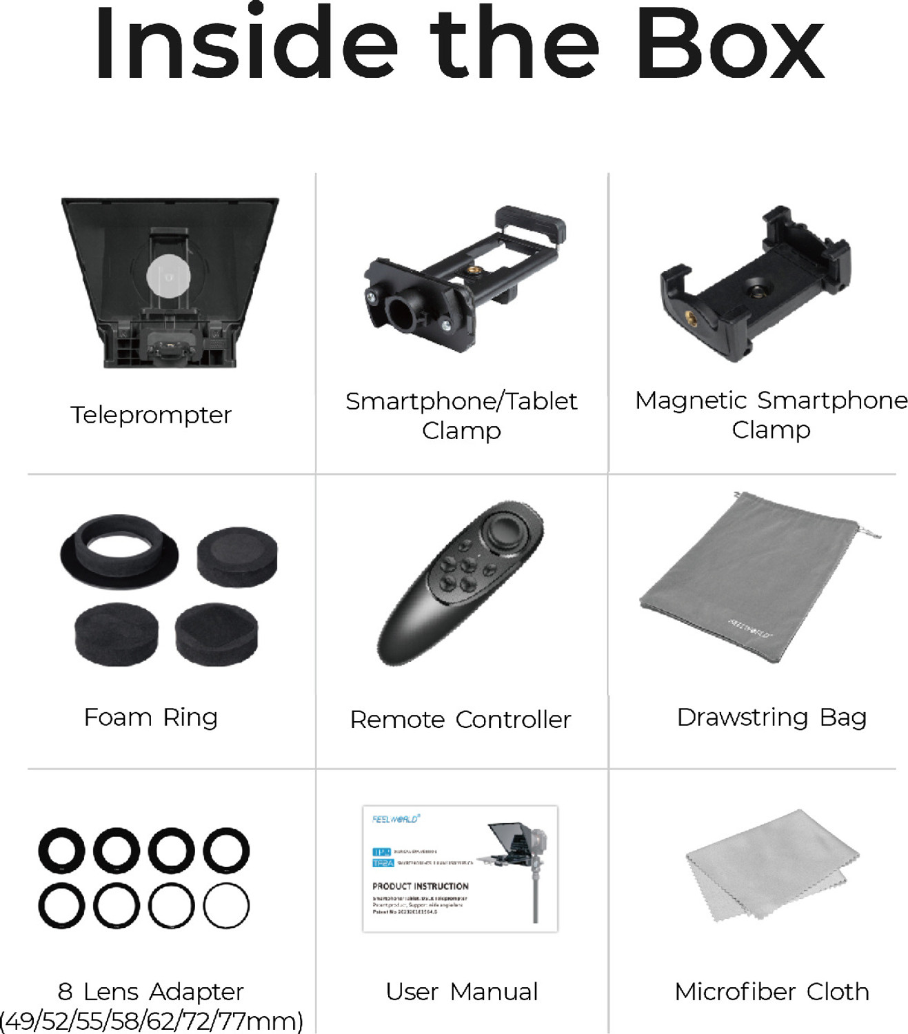 Image of DIGITEK DTP-008 8 inch Teleprompter for Smartphone & DSLR Supports w /Remote Control APP Compatible Camera Rig