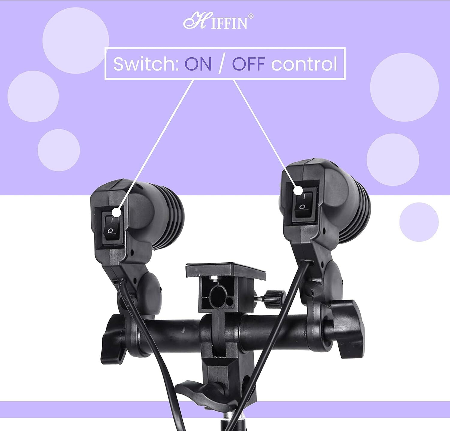 Image of Hiffin E27 Bulb Holder E27 2 in 1 Set of 2 Camera Rig