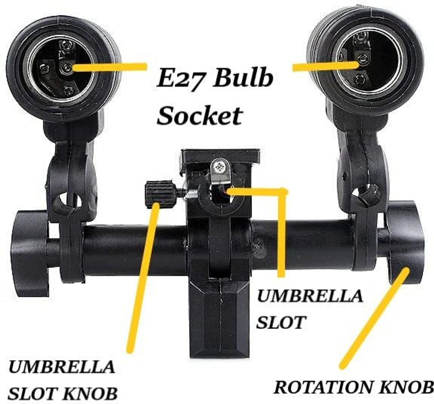 Image of PICPRO E27 Double Bulb Holder Photography Camera Rig