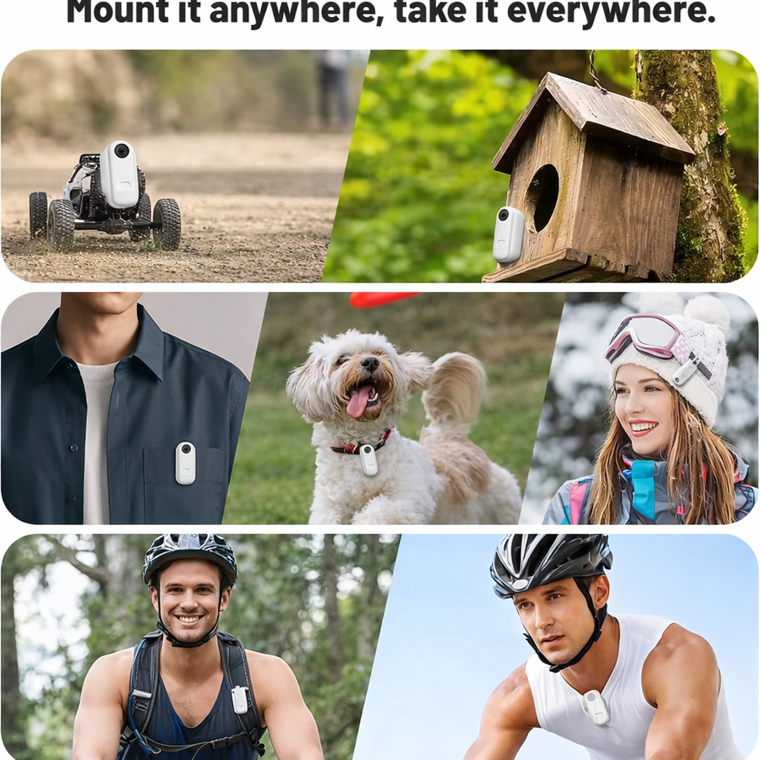 Image of Cubonic Microx 4K Ultra HD| Thumb Size WebCam BodyCam DashCam| CMOS Sensor| 1 Button Rec. Enabled |Wifi Real Time App Conrol| Camcorder| Waterproof| 800Mah Sports and Action Camera