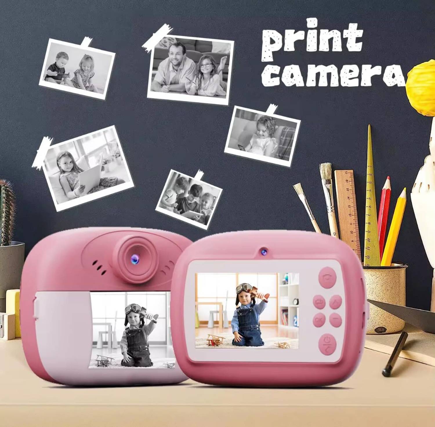 Zuigo Instant Photo Printer Camera Pink 01CP for Kids