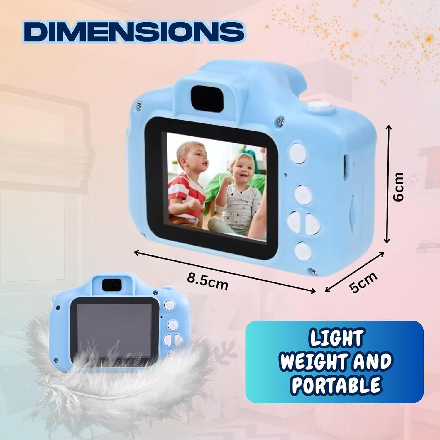 Image of BuyLuxe Mini Digital Camera for Kids for Girls and Boys | Gift for Young Children 0 DSLR Camera