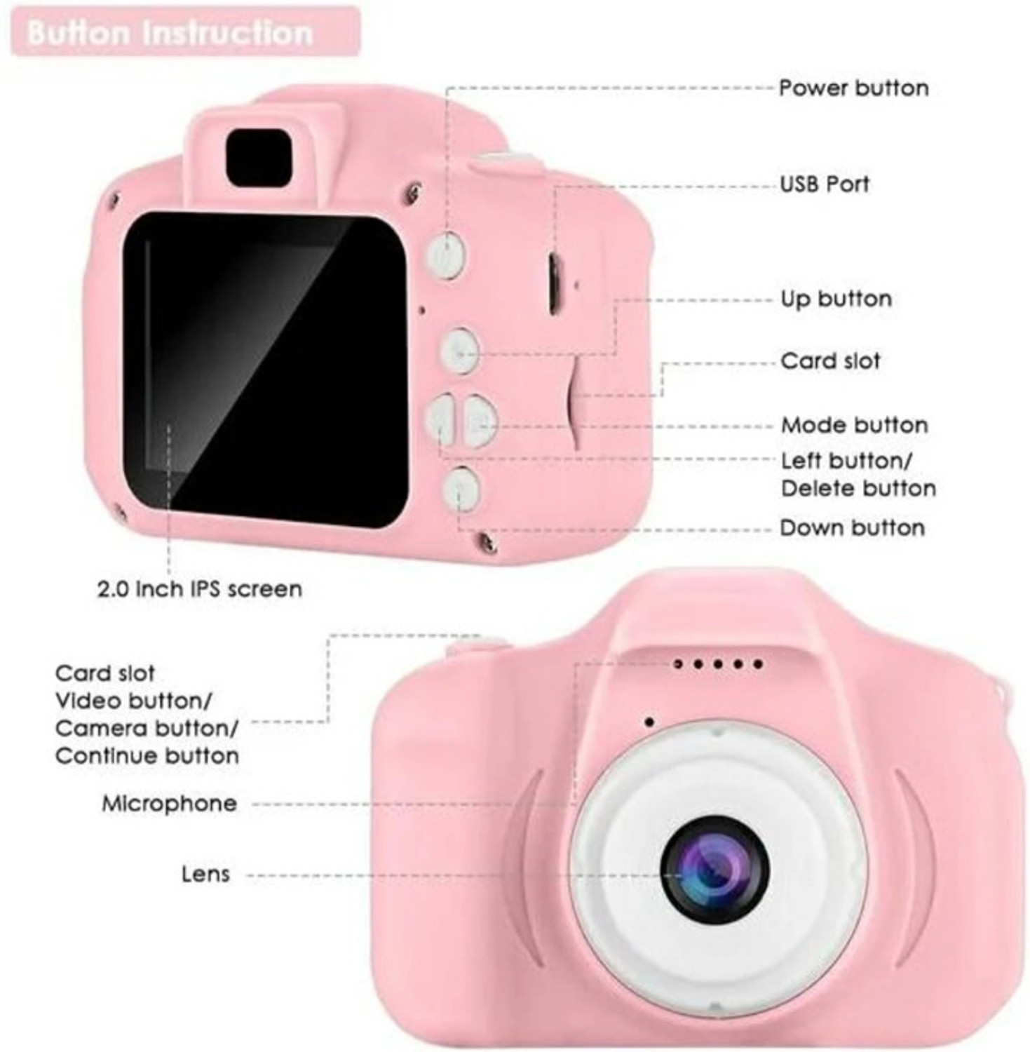 Image of Hokti Kids Instant Digital Camera (2026 Series) 1080p Point & Shoot Camera