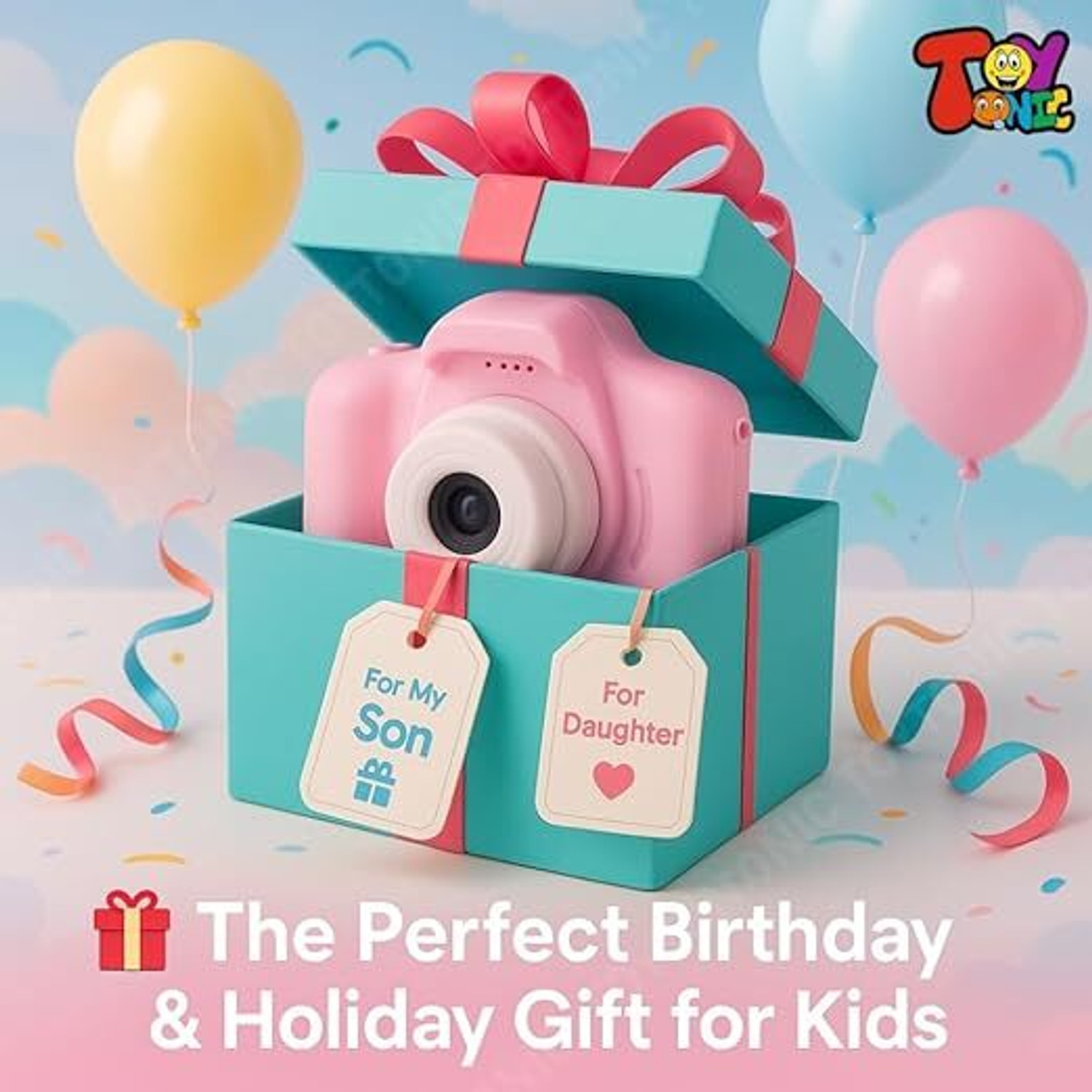 Image of Hokti Kids Selfie Camera 13MP 1080P HD Real Toy Camera Kids Camera Advanced Point & Shoot Camera