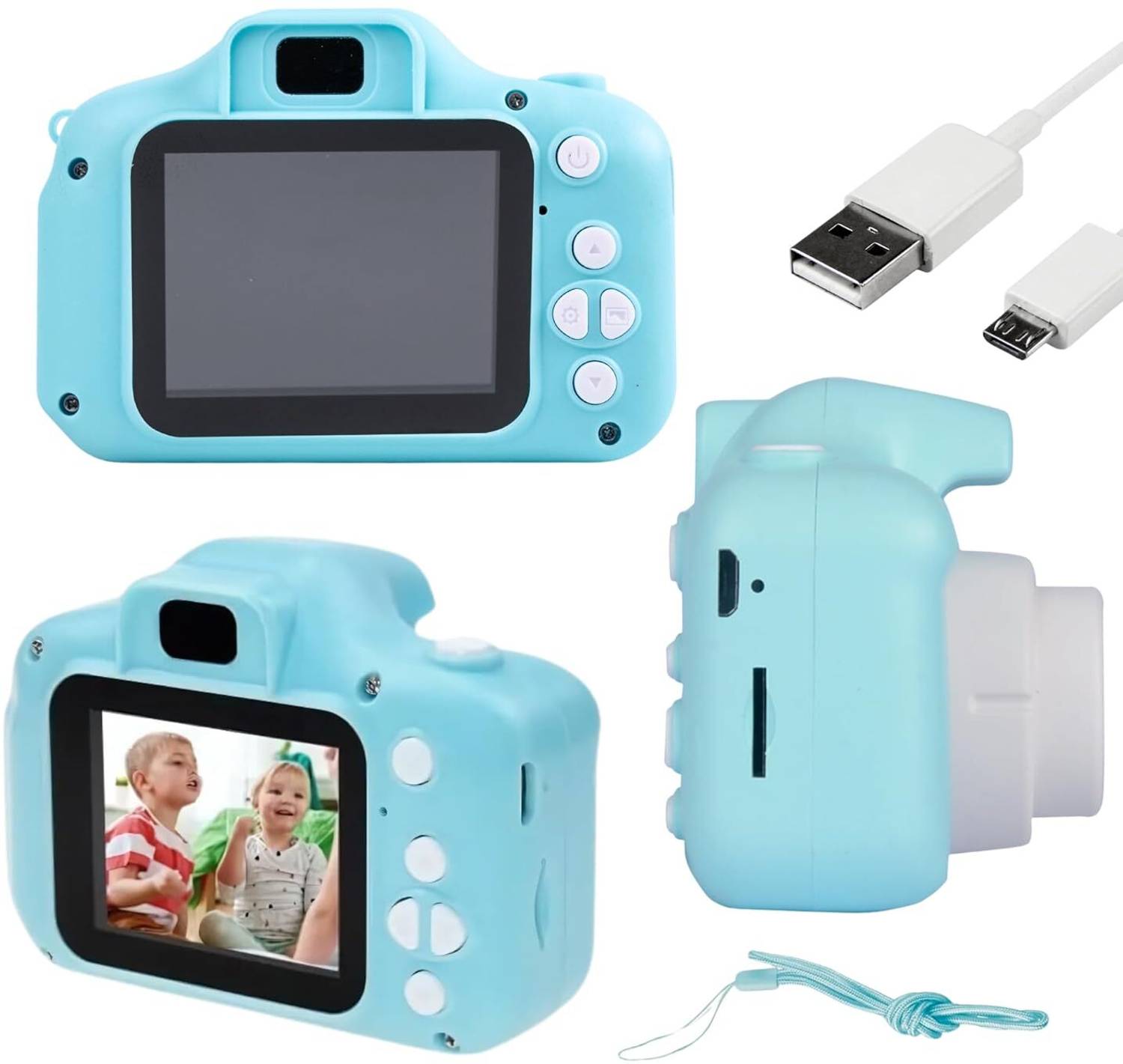 BuyLuxe Kids Digital Camera Toy 3.0MP 1080P Video Camera 3D Camera