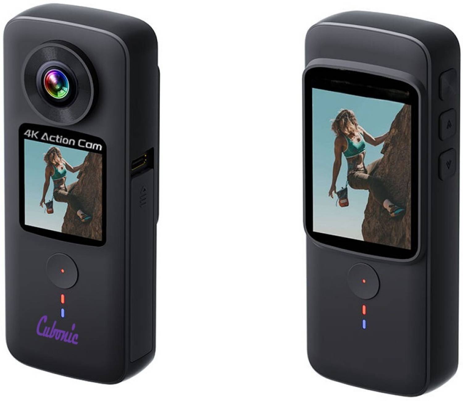 Cubonic 4K HD Dual Handheld Waterproof Action Camera Touch Screen