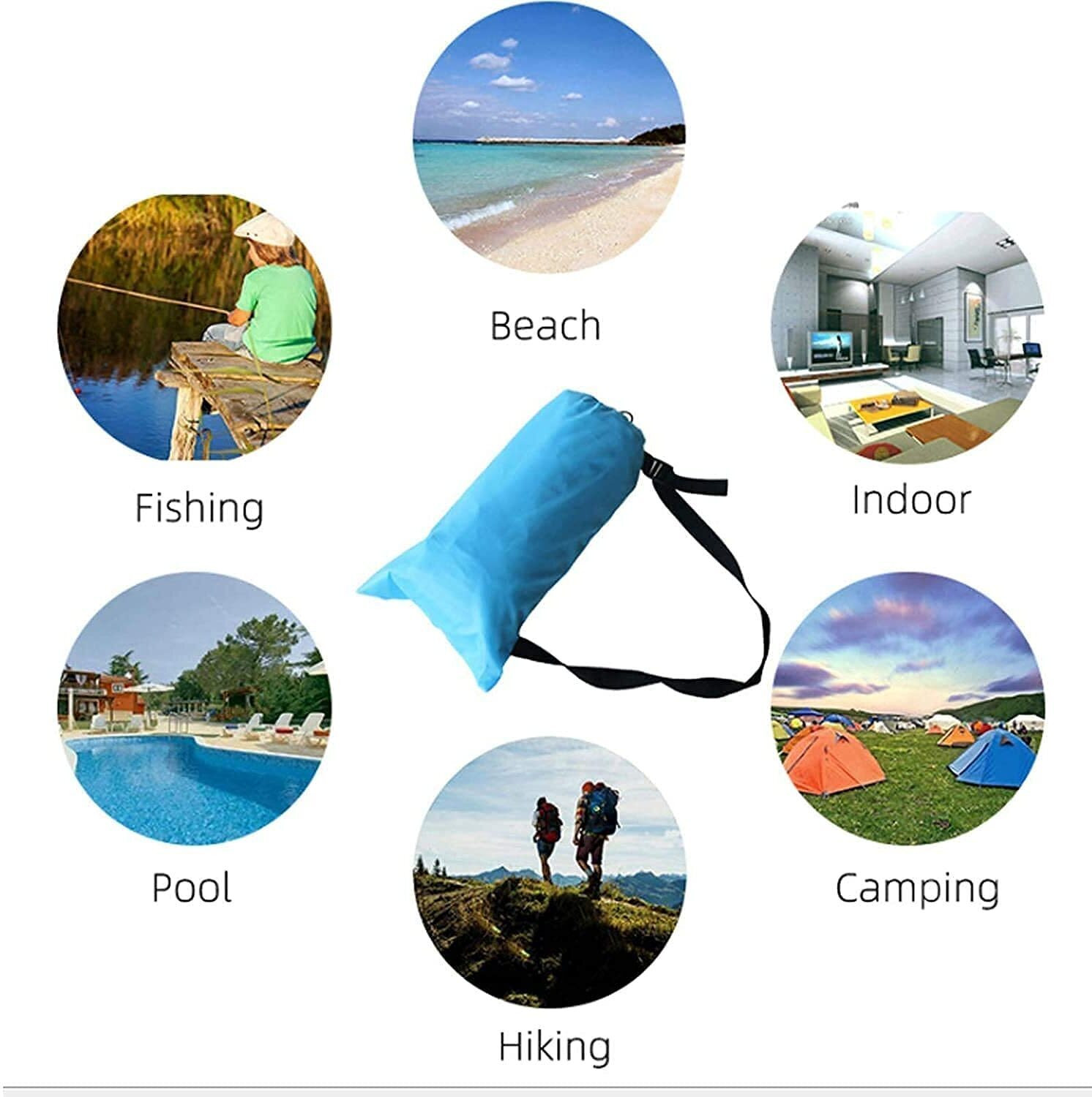 Image of TECHGEAR Air Lazy Sofa Sleeping Bag for Outdoor, Camping, Cam