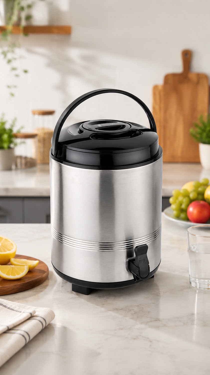Image of Viraj Prime Water jug Steel Hot and Cold 10 litre, for Kitchen Home Office Travel Bottom Loading Water Dispenser