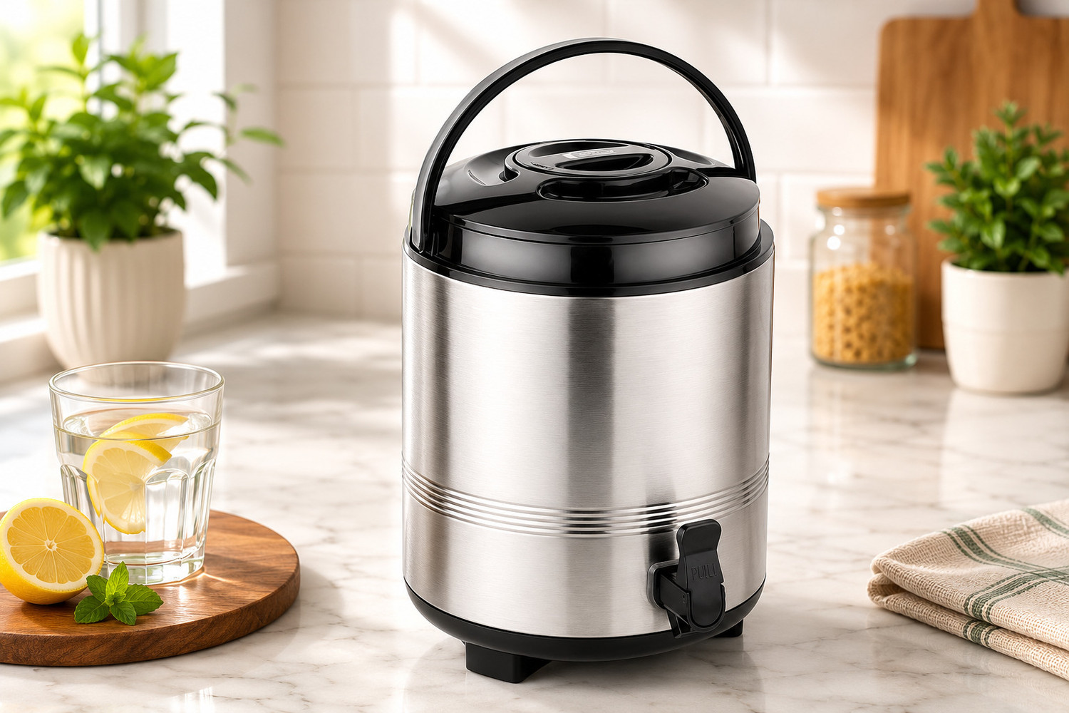 Image of Viraj Prime Water jug Steel Hot and Cold 10 litre, for Kitchen Home Office Travel Bottom Loading Water Dispenser