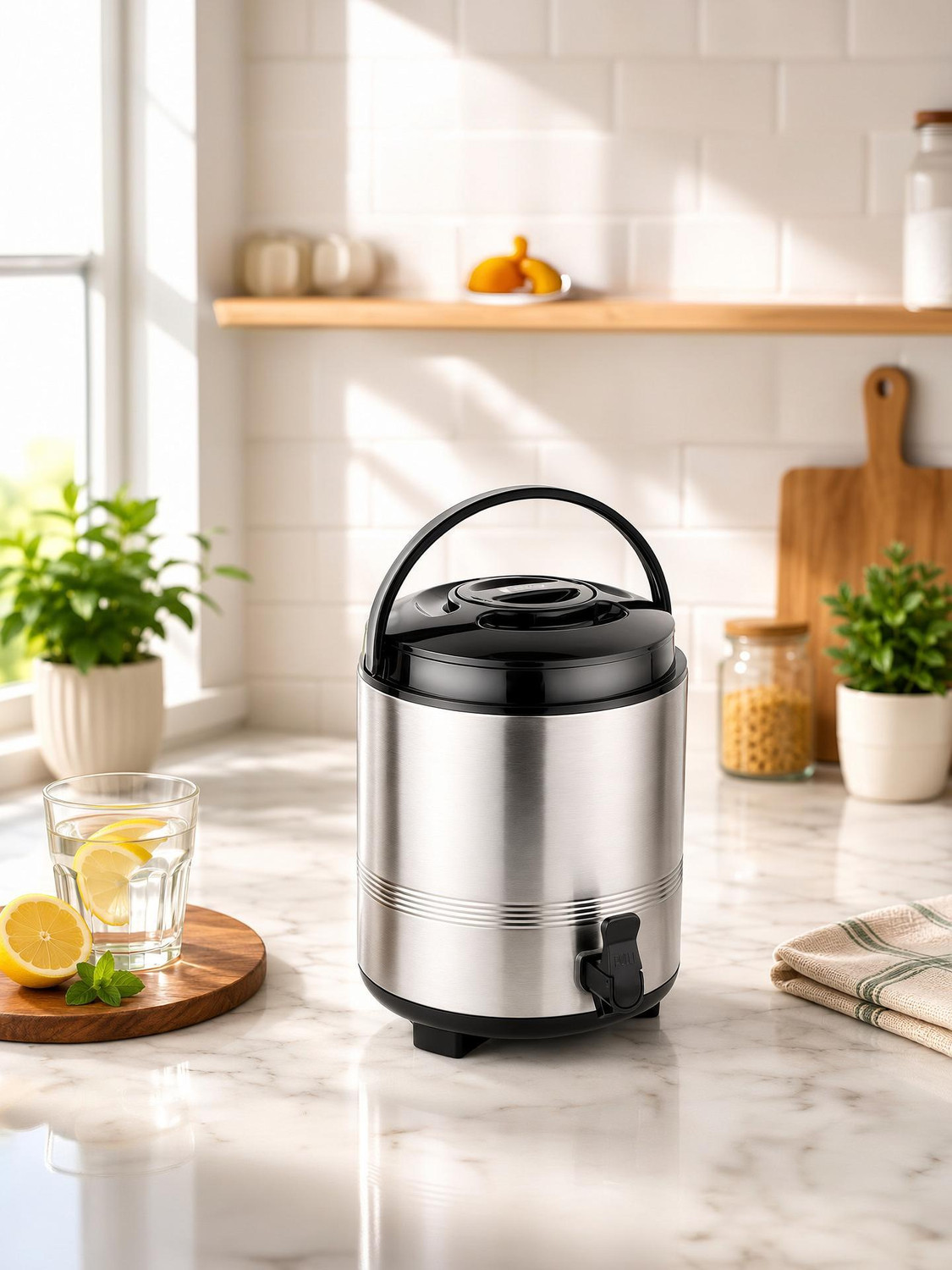 Viraj Prime Water jug Steel Hot and Cold 10 litre, for Kitchen Home Office Travel Bottom Loading Water Dispenser