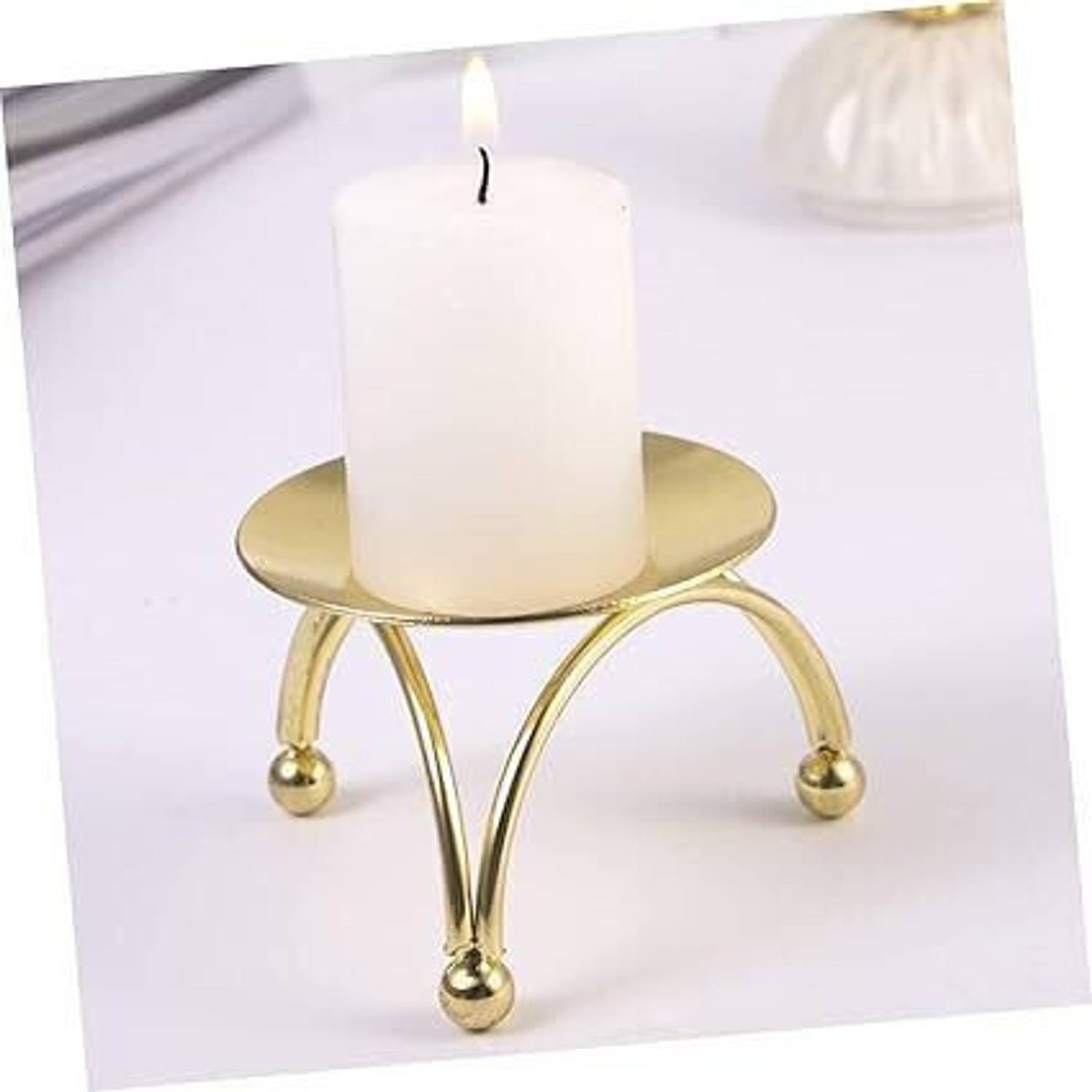 apardecor High Temperature Electrostatic Spray Paint WITH GOLD FINISH Iron 1 - Cup Tealight Holder