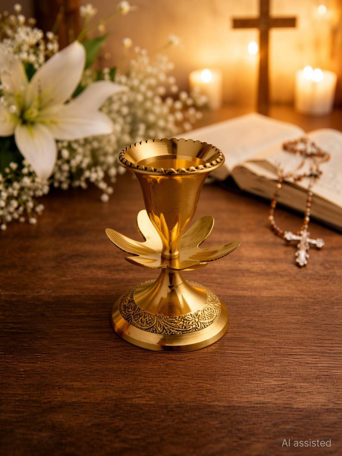 ANYRA'S TROVE Candle Holder Brass 1 - Cup Candle Holder