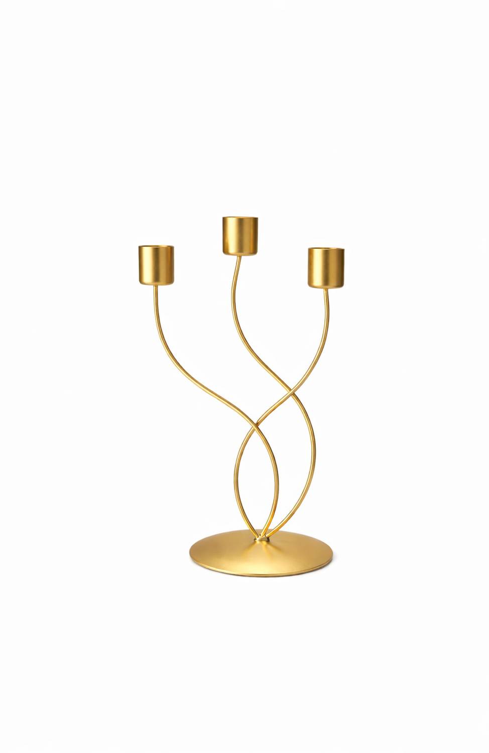 Aliza metal house candle stand-3-batti Candle