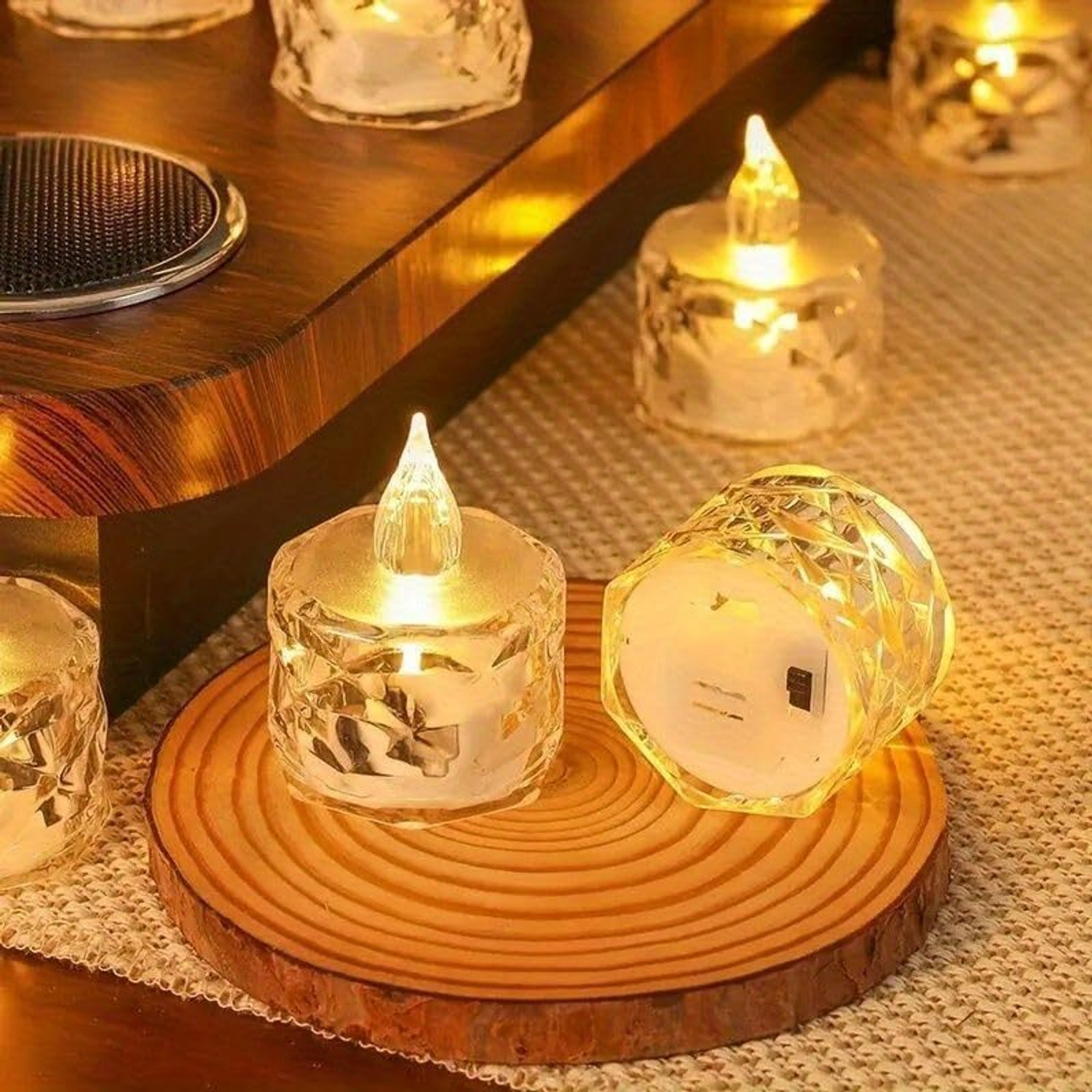 Image of xenith Crystal Diamond LED Tea Light Candle