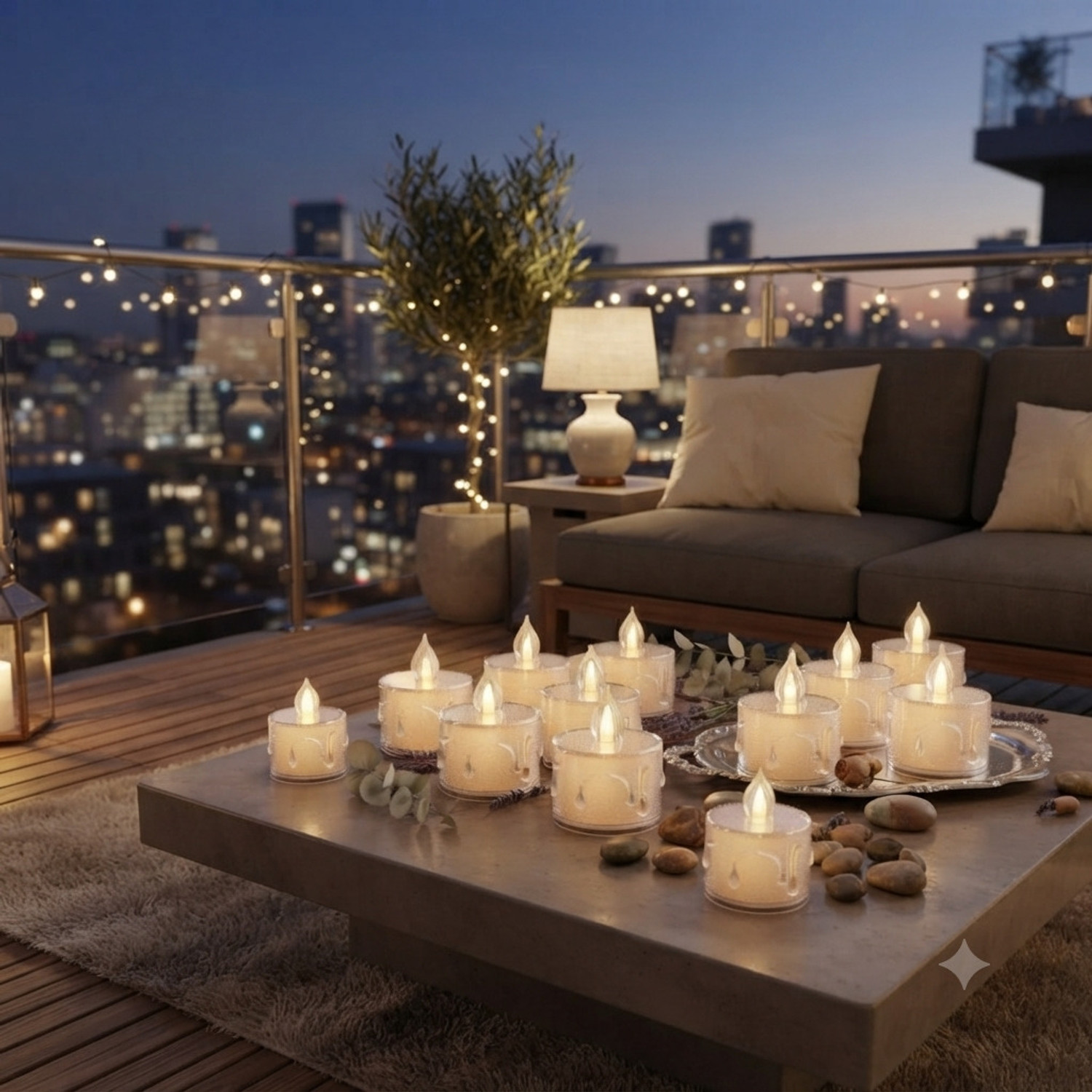 Image of xenith LED Tea Light Candles Warm White Flameless Decorative Candles Pack of 6 Candle