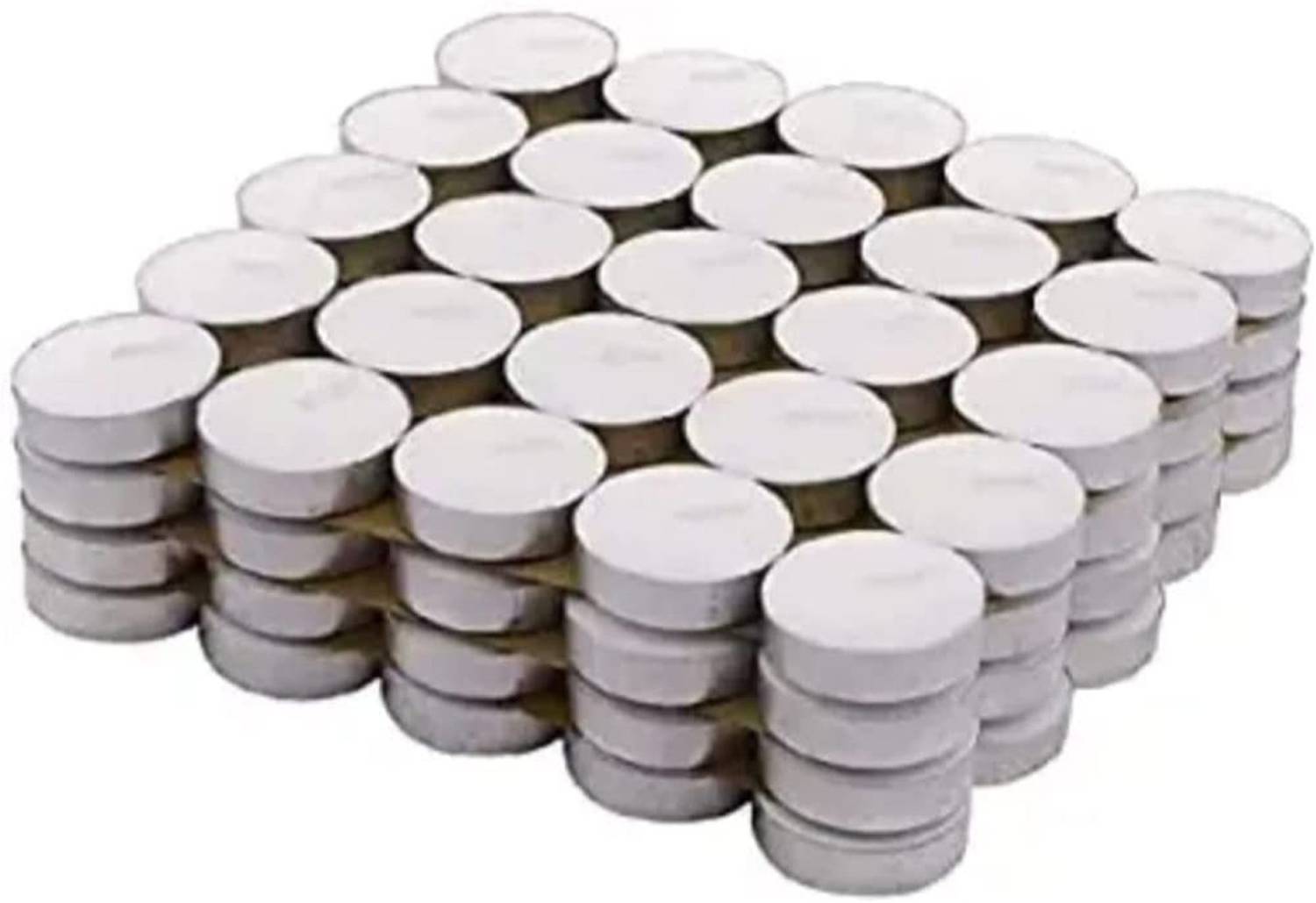 AAKASH Tea Light Candle in Aluminum Cups - White Unscented Candle