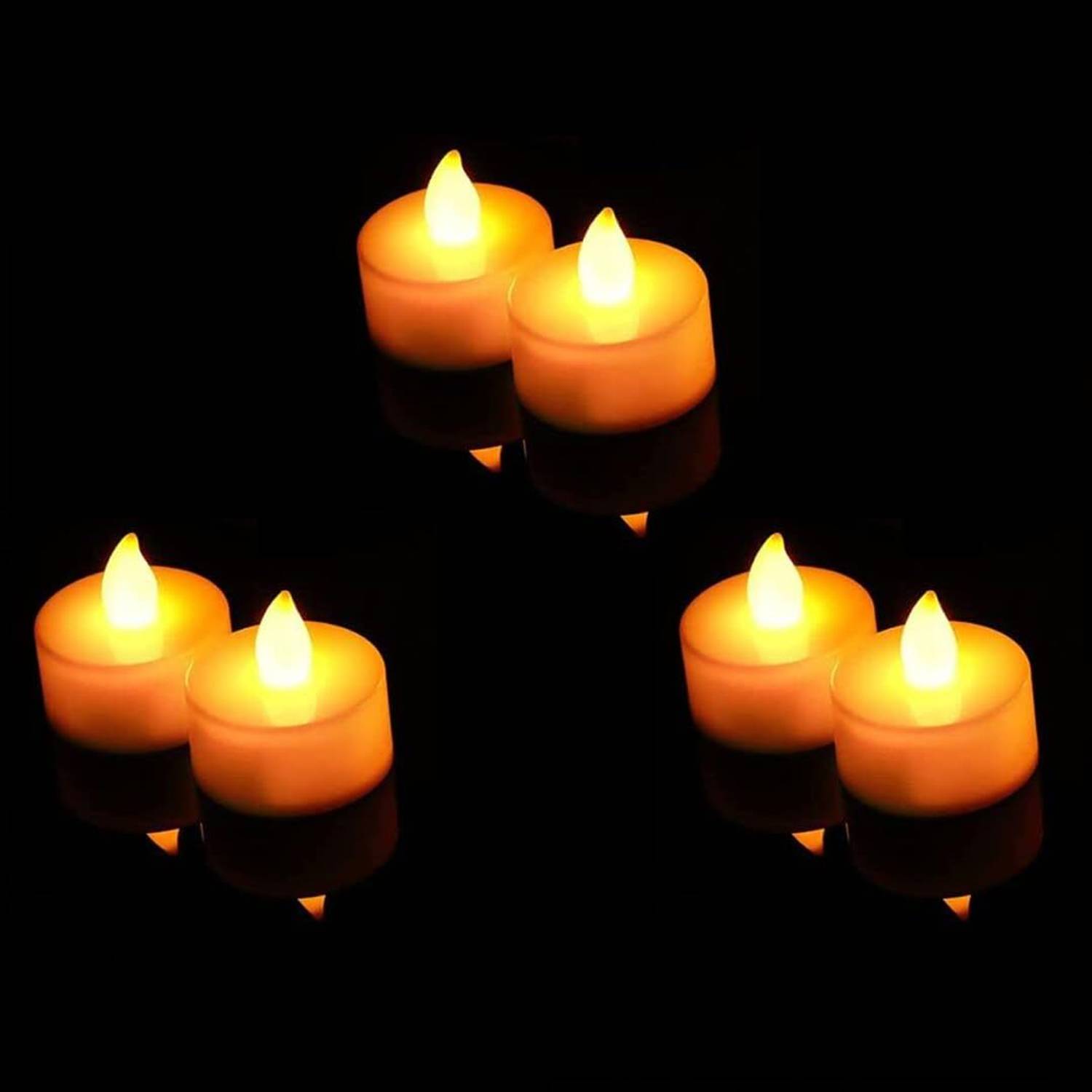 Adorazone Flameless Electronic Diyas Eco Friendly E- Diya Candles for Festival, Diwali Candle