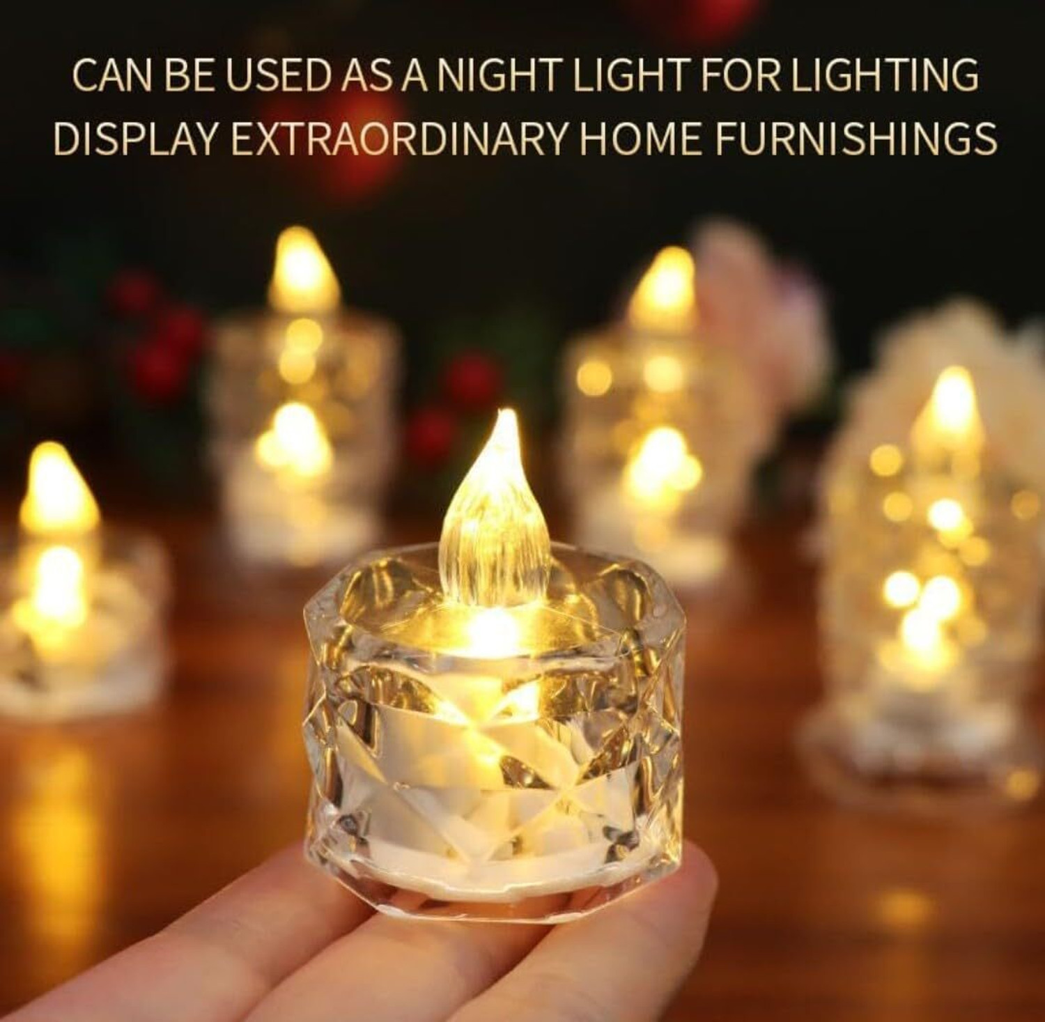 Image of xenith Crystal Diamond LED Tea Light Candle