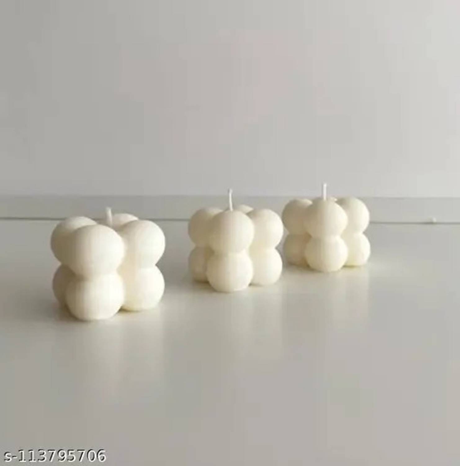 ATCOLLECTIONS Bubble Cube Decorative Scented Candle Set Candle