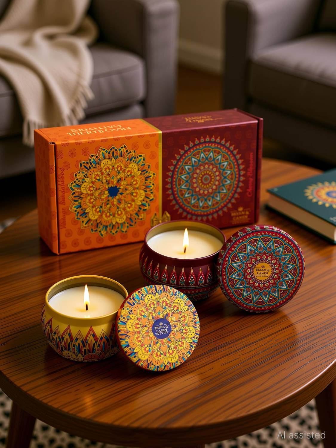 Bryan & Candy Cherry Blossom, Vintage Sandalwood, Aromatherapy Candles,100 gm each Candle