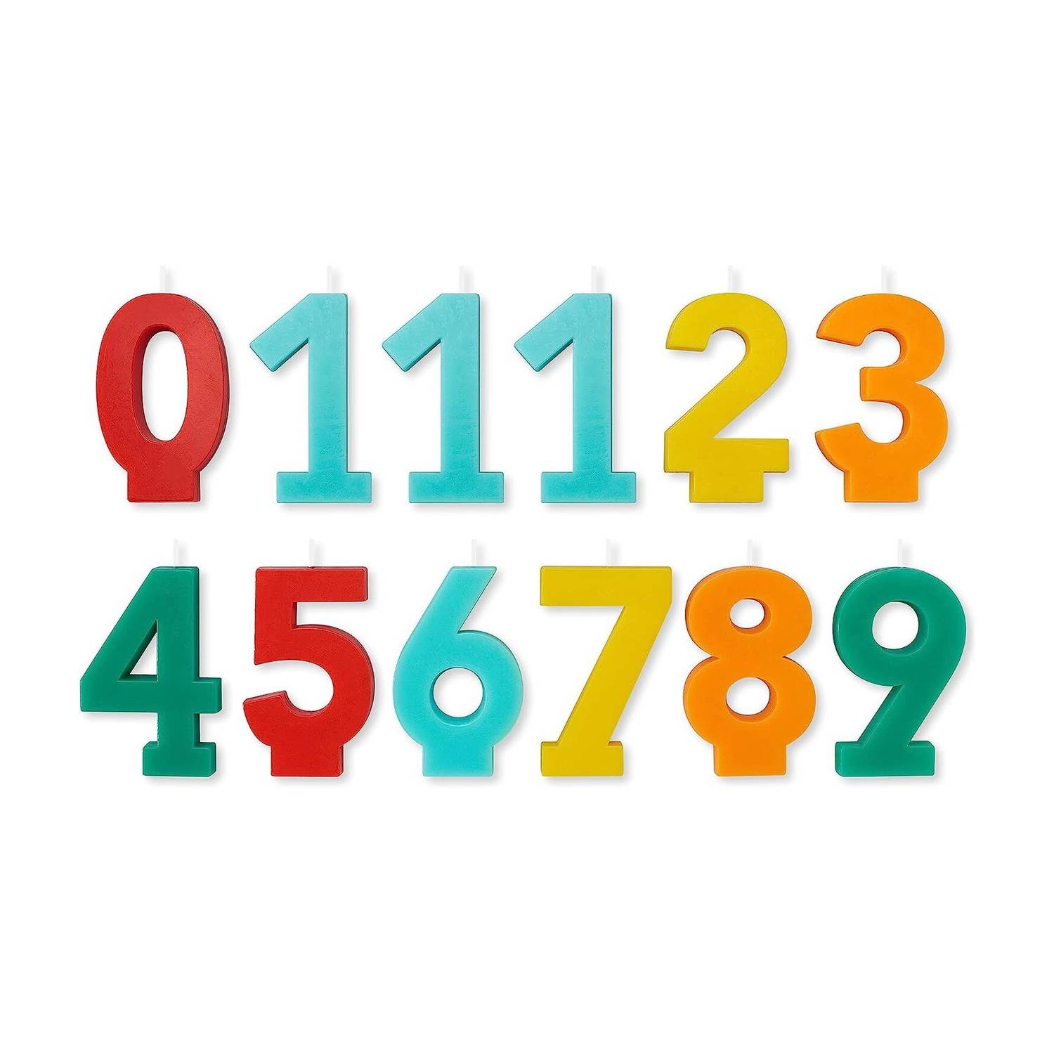 AAMU MOON Numeral 0-9 Candles For Birthday, Anniversary, Parties & Cake Topper Decoration Candle