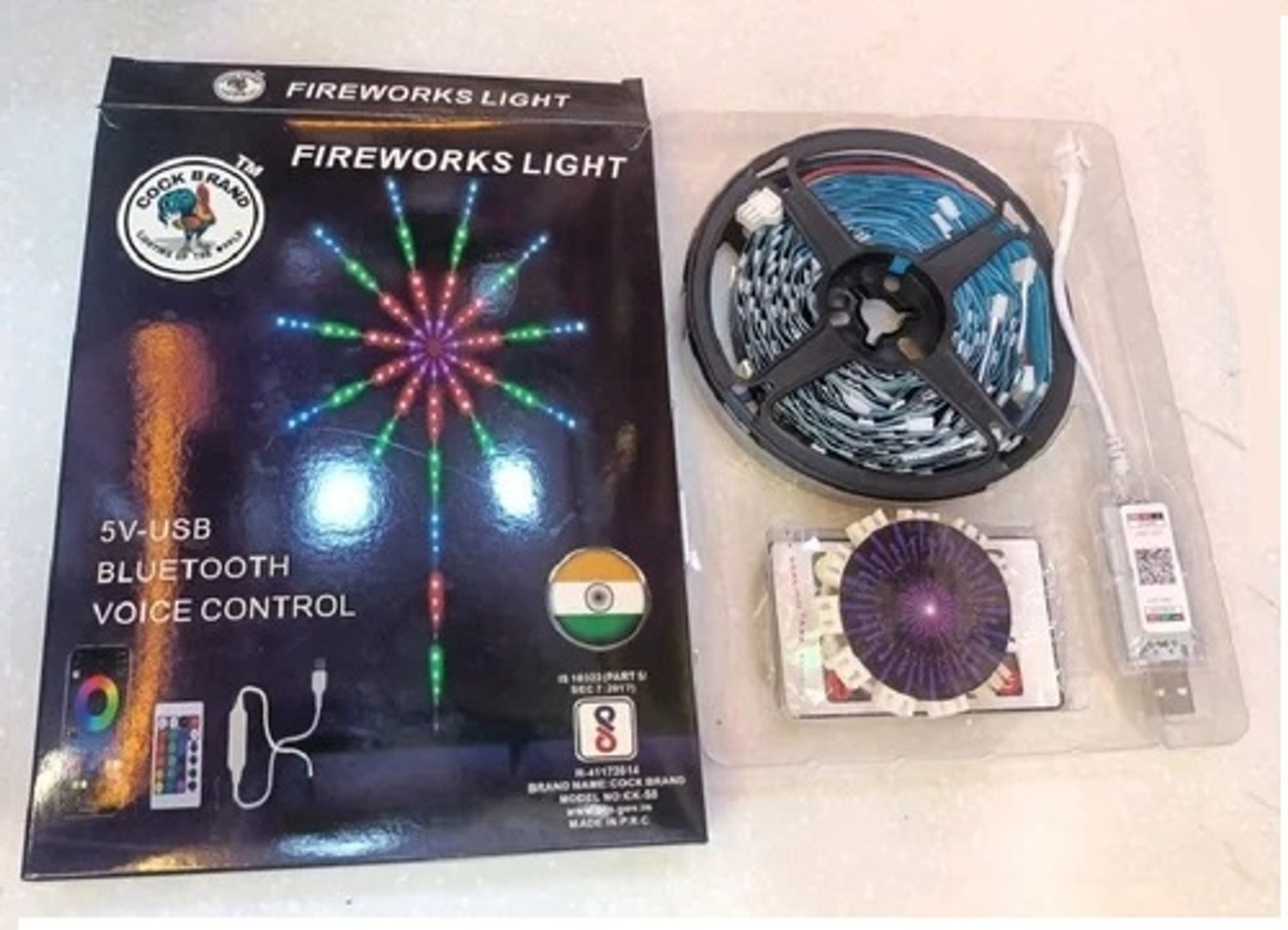 Image of FITUP Firework LED Strip Light RGB Launch Effect Music /Mic Sync Color Changing Candle