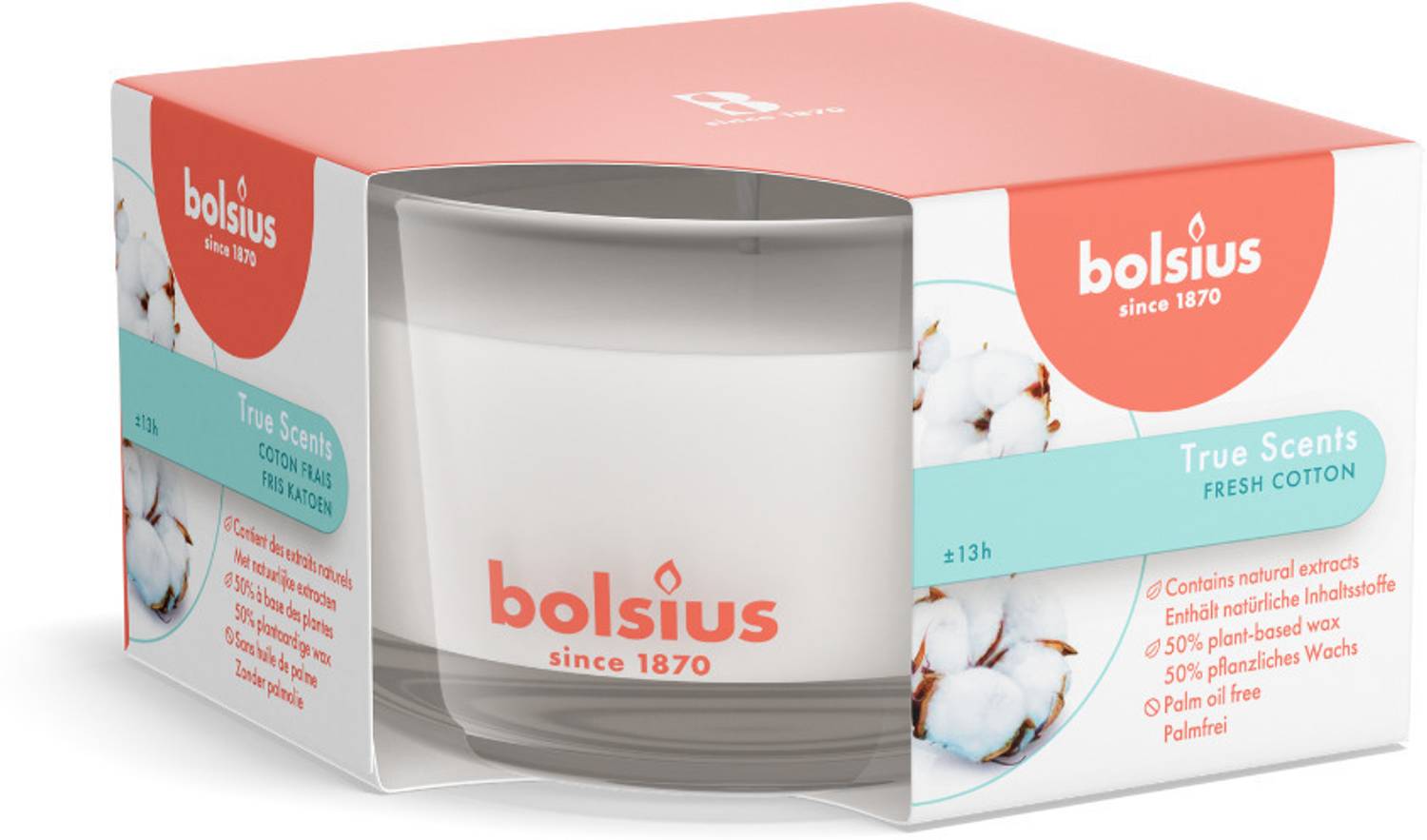 Bolsius Scented candles in a glass 50/80 mm True Scents Candle