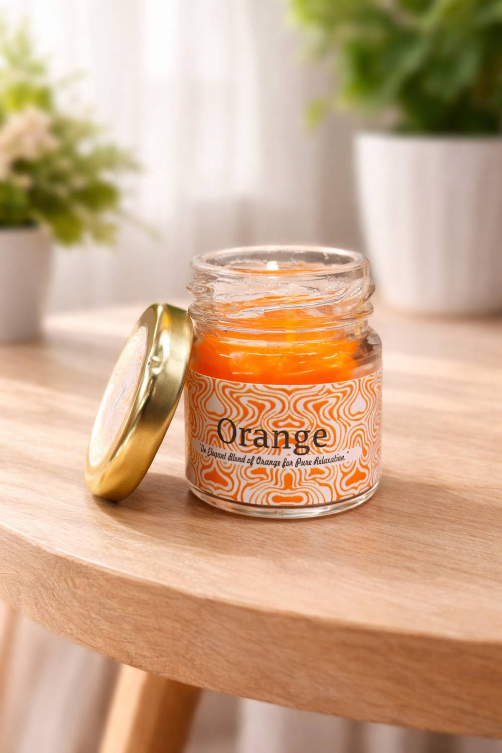 peepalcomm Jar Scented Candles |88 Gram Each| Orange Fragranced