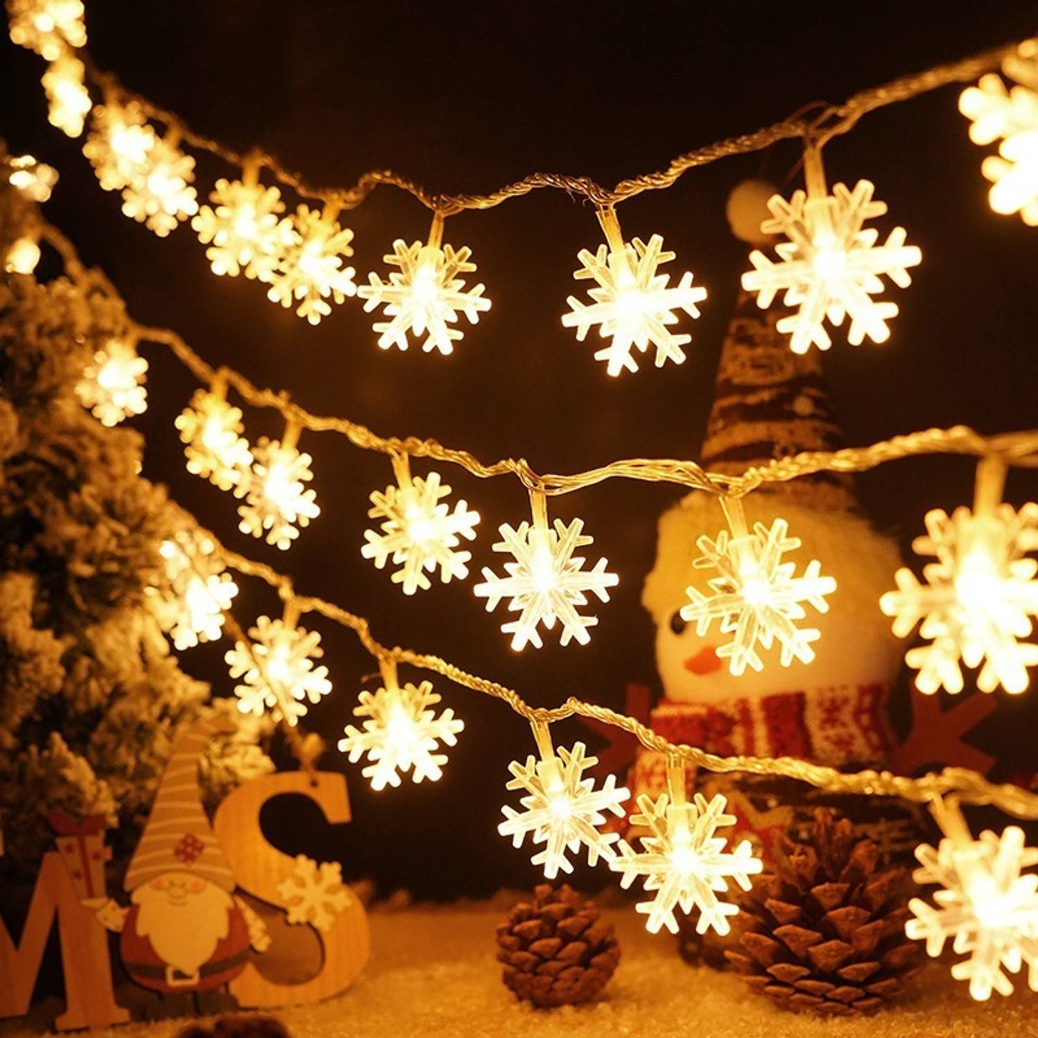 AirMount Christmas Snowflake 3meter 14 Led String Lights Candle