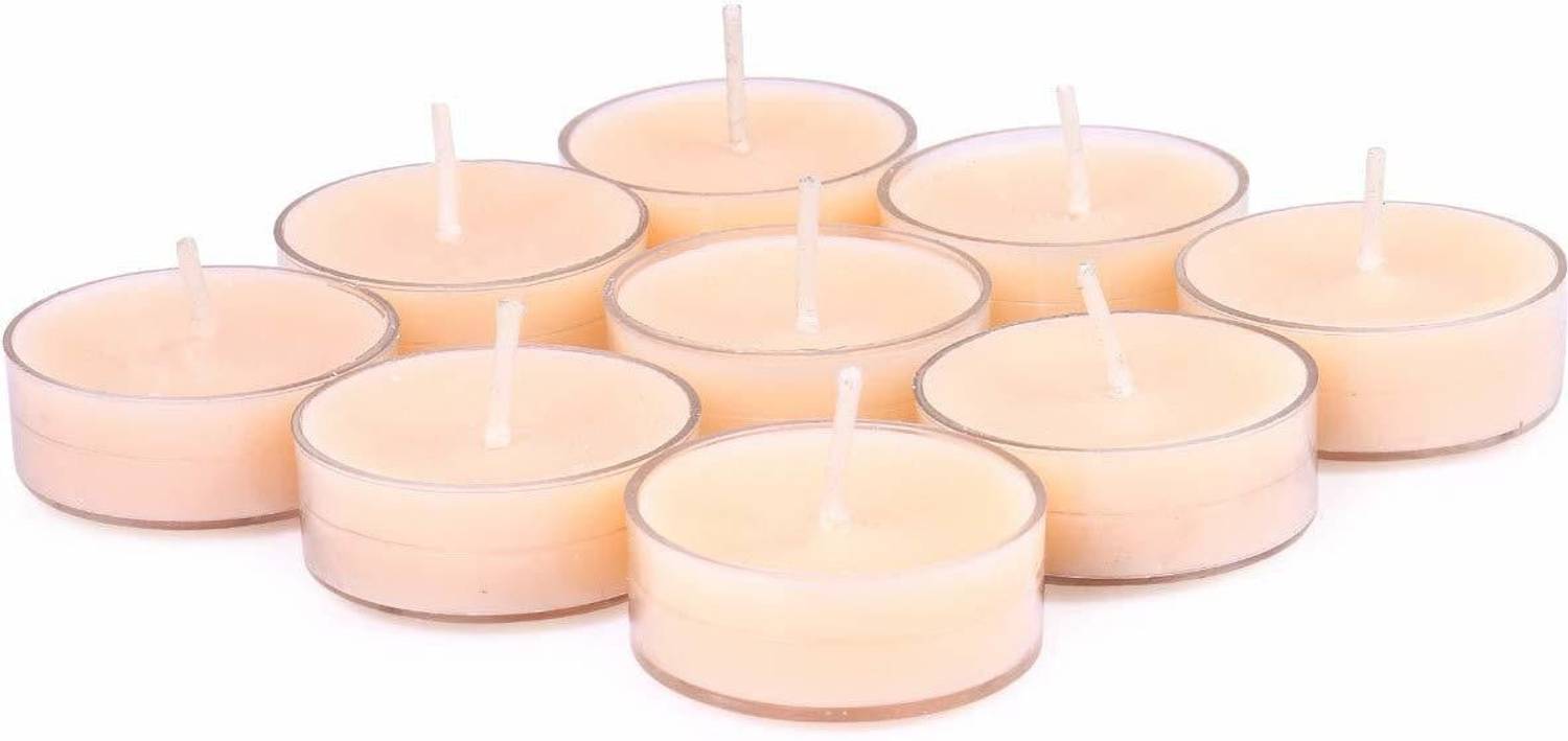 AKH69 Jasmine Smokeless Scented Acrylic Tealight Candles | Scented Acrylic Tealight Candle Pack of 9 for Home Decoration and Celebrations | Burning Time 3hr-4hr | Pack of 9 (Jasmine) Candle