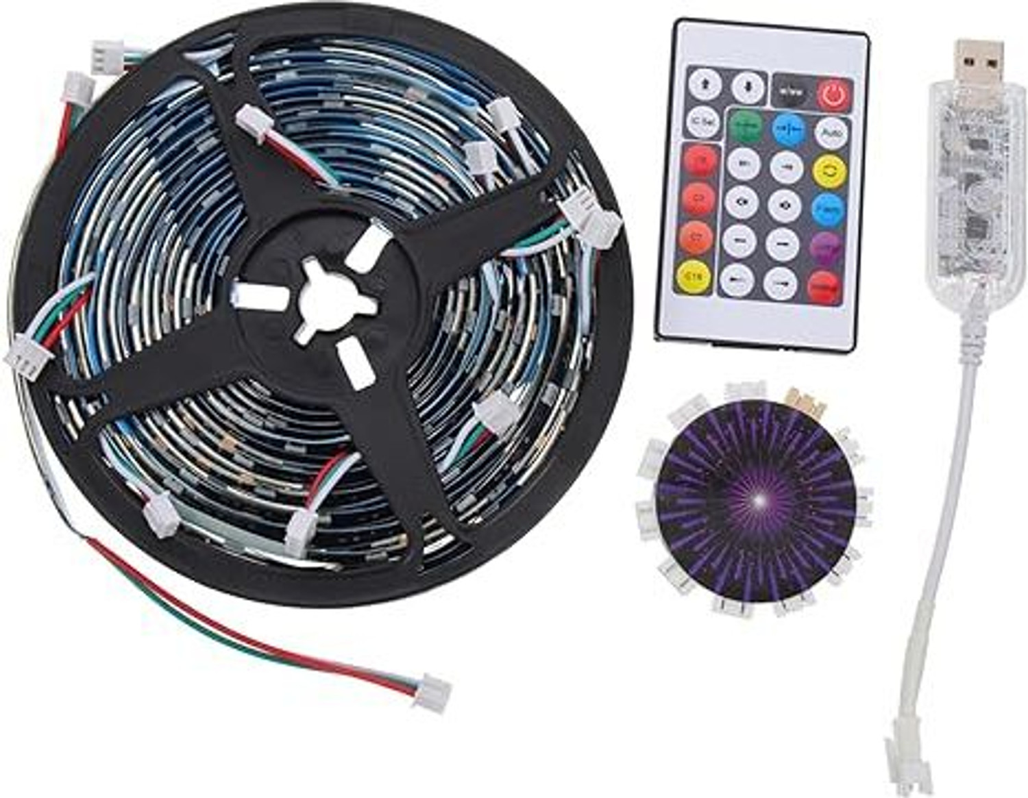 Image of FITUP Firework LED Strip Light RGB Launch Effect Music /Mic Sync Color Changing Candle