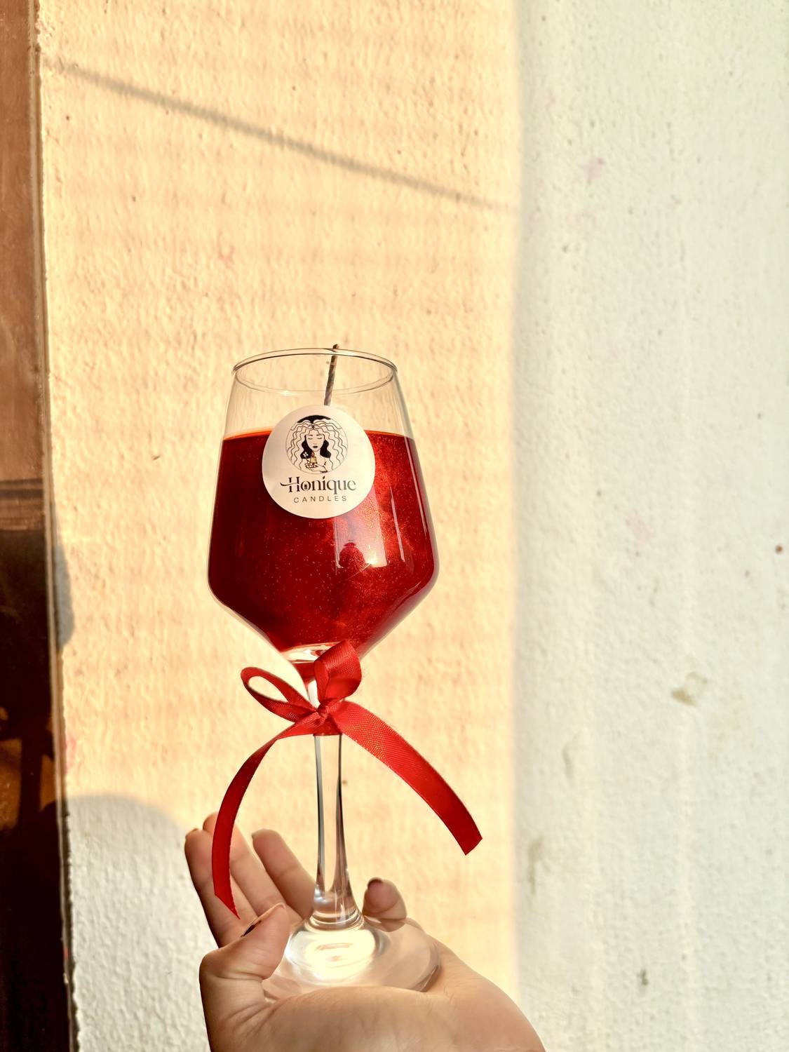 HONIQUECANDLES Red Wine Glass Candle | Candle for Gifting