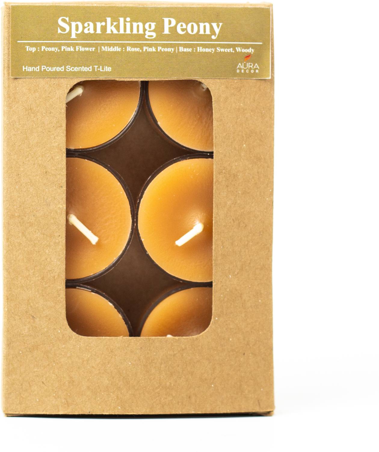 AuraDecor Pack of 12 Acrylic Tealight Candles Fragrance Aroma Candle