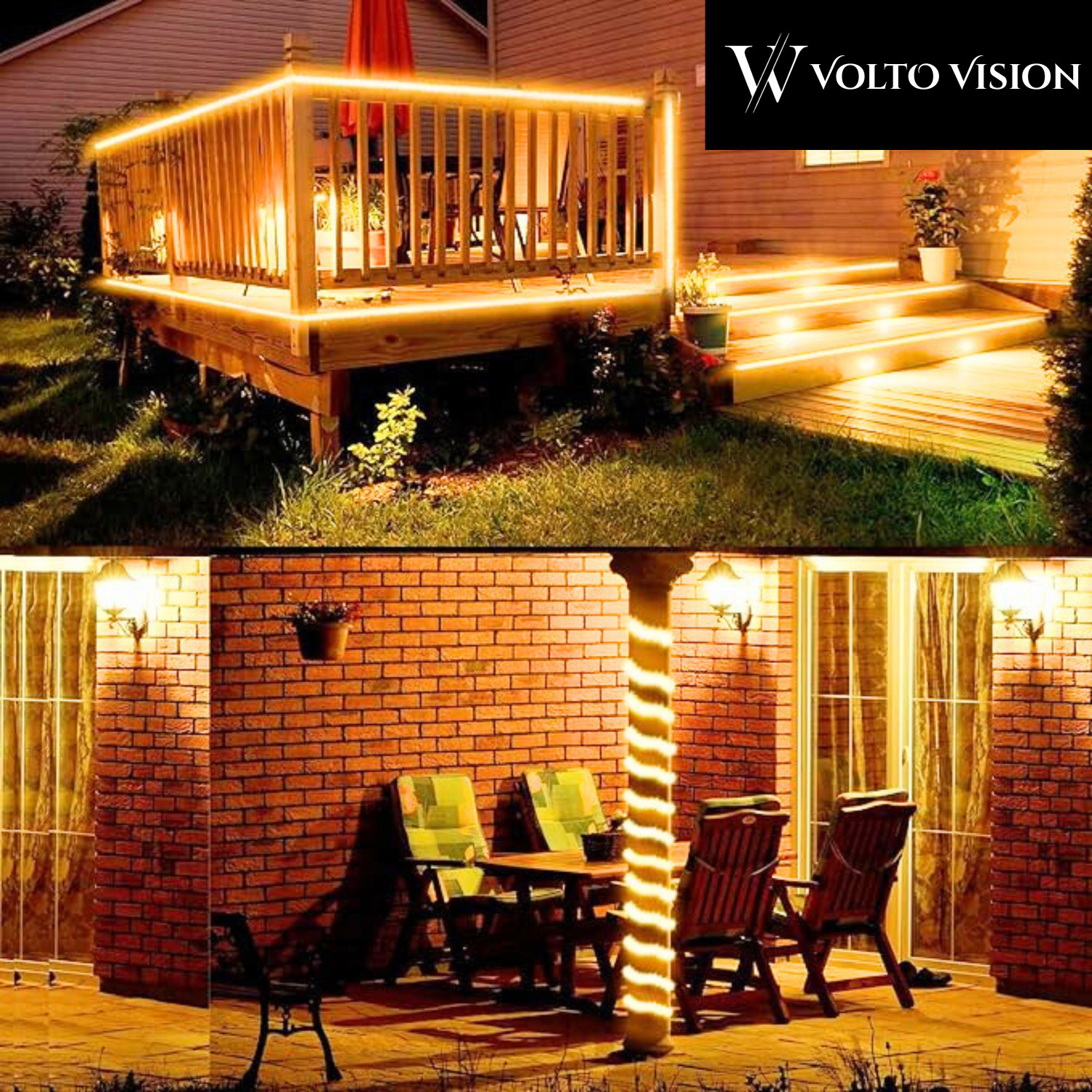 Image of Volt Vision 1300 LEDs 10 m Yellow Steady Strip Rice Lights