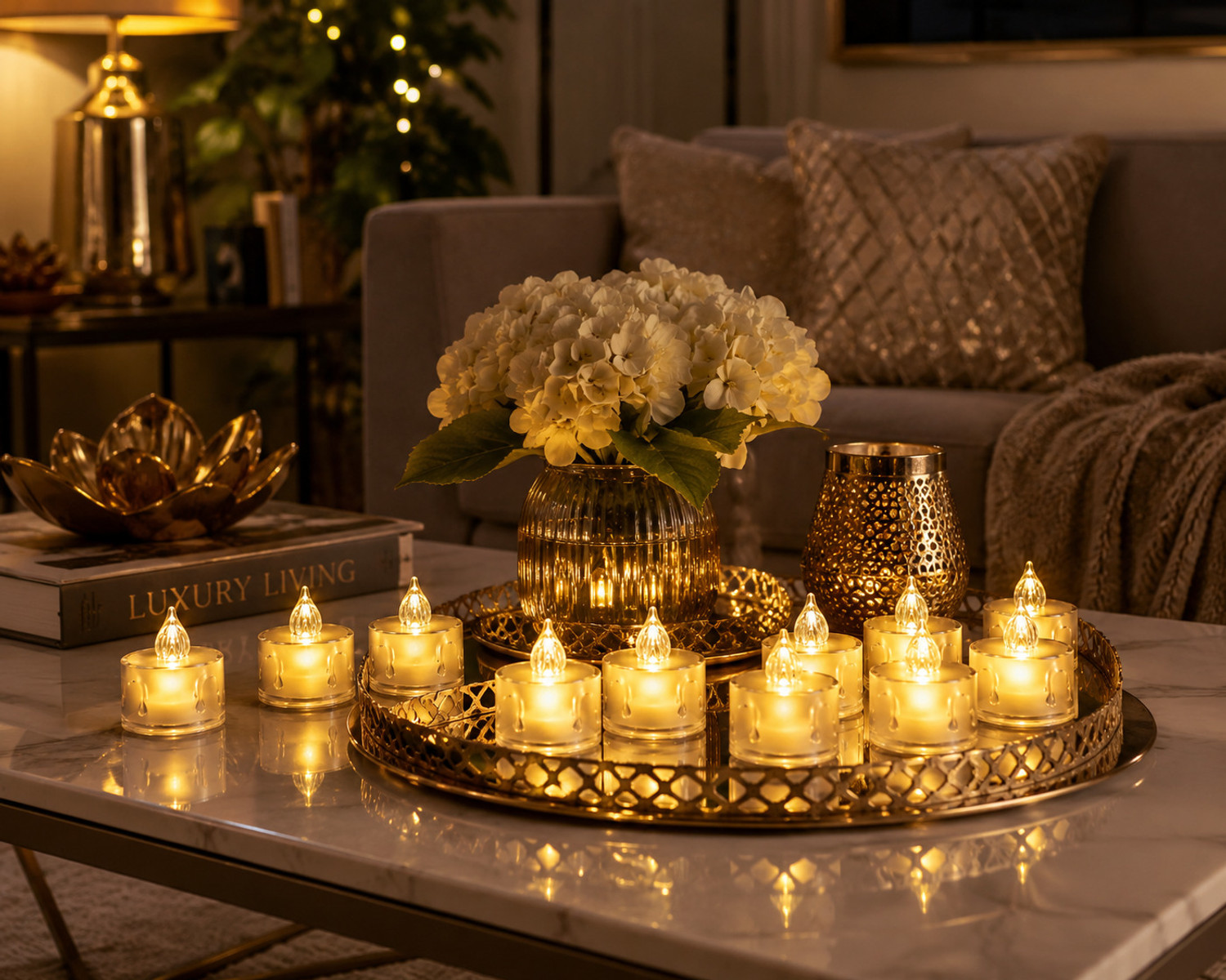 Image of xenith LED Tea Light Candles Warm White Flameless Decorative Candles Pack of 6 Candle