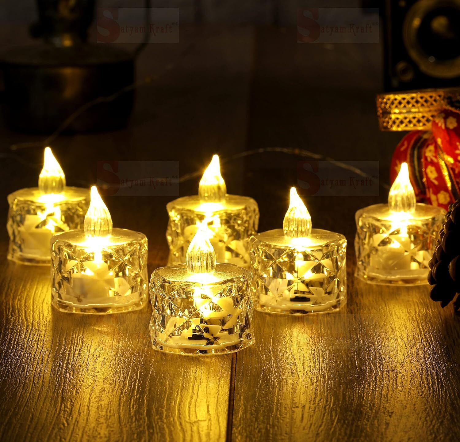 Image of xenith Crystal Diamond LED Tea Light Candle