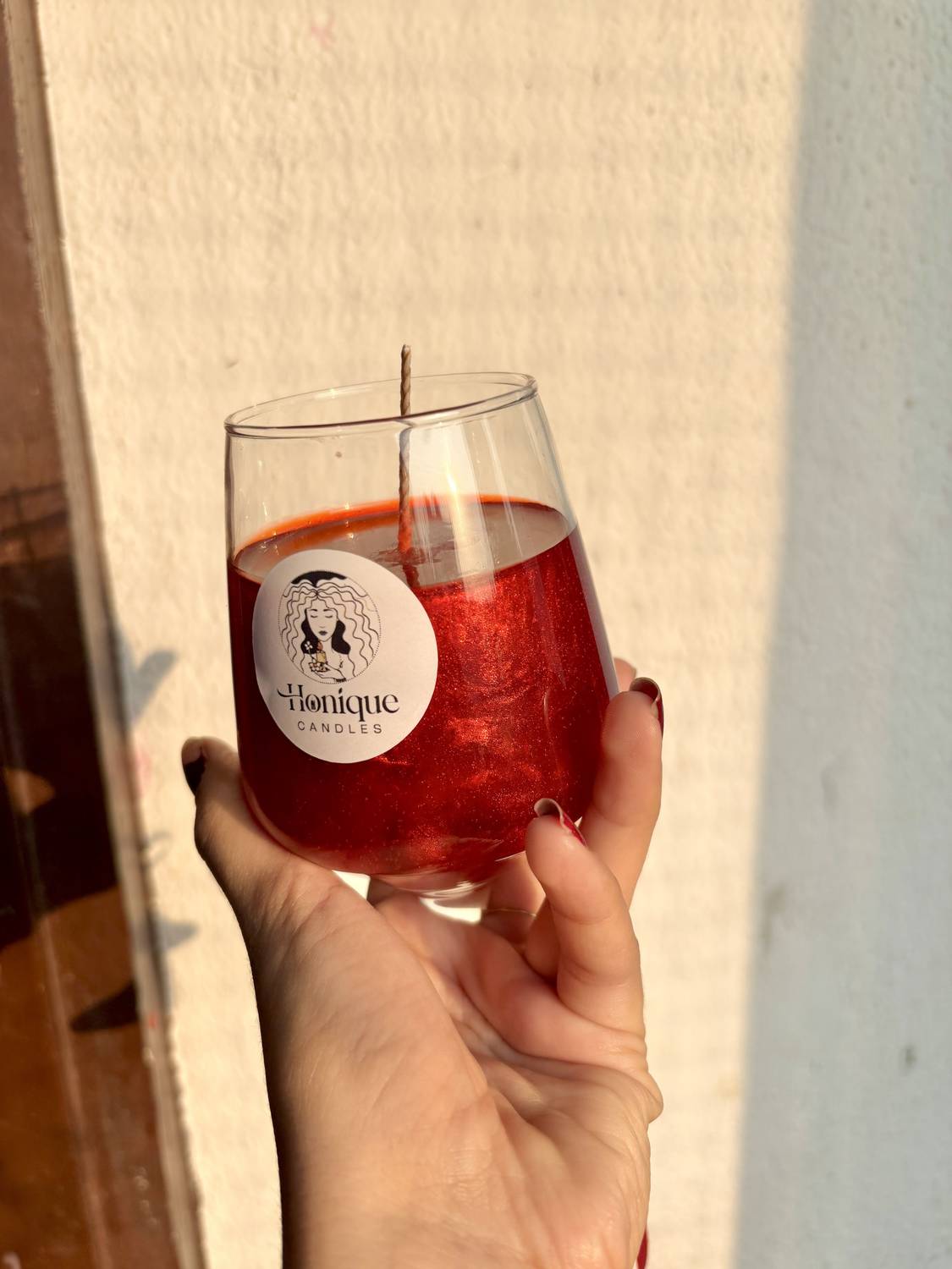 HONIQUECANDLES Red Wine Glass Candle | Candle for Gifting