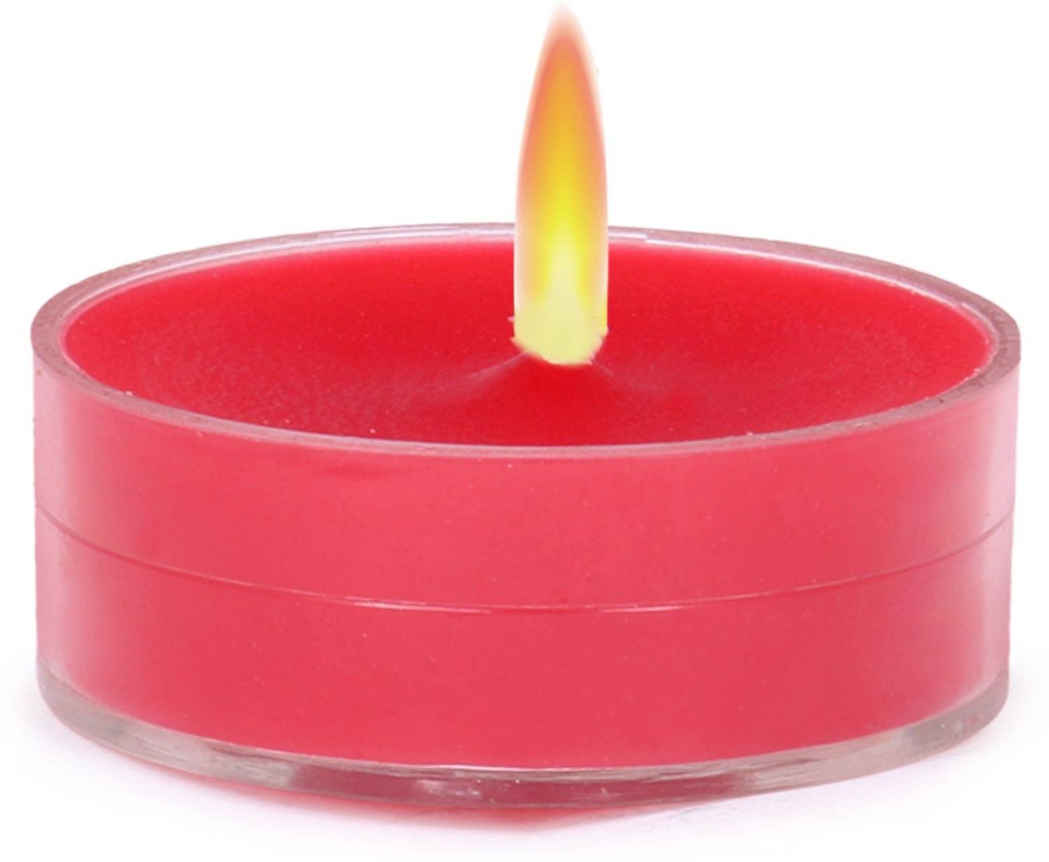 AKH69 STRAWBERRY Smokeless Scented Acrylic Tealight Candles | Scented Acrylic Tealight Candle Set of 6 for Home Decoration and Celebrations | Burning Time 3hr-4hr | Set of 9 Candle (Green, Pack of 9) Candle