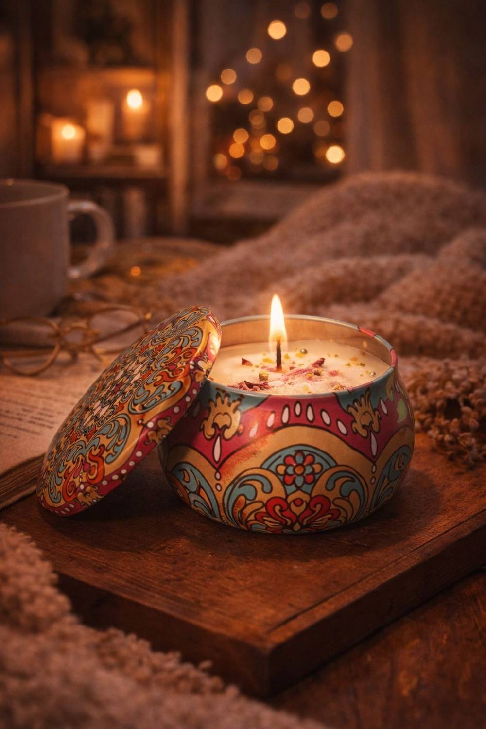 CandlitLand Kaleido Glow Soya Wax Jar Scented Candle