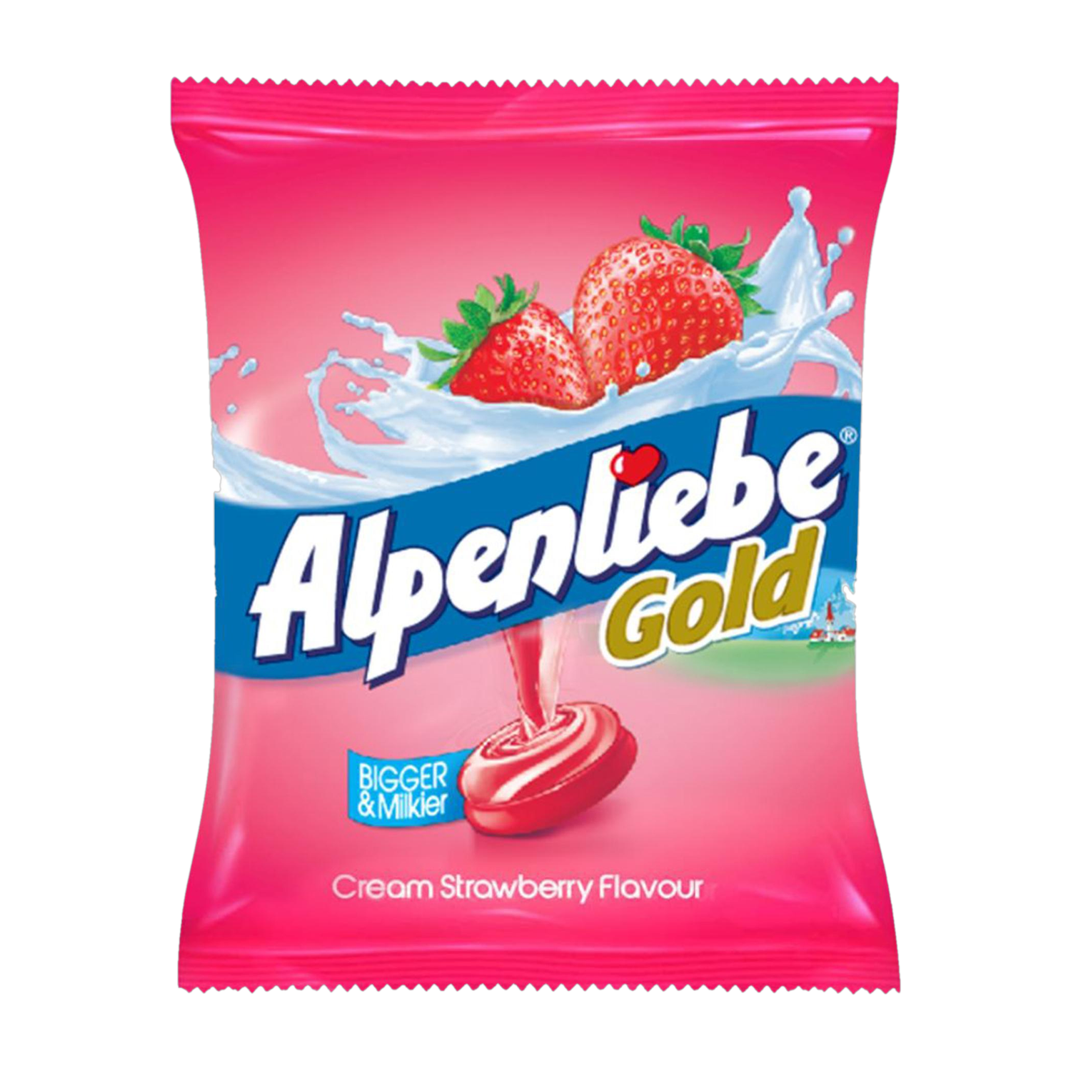 Alpenliebe Gold Cream Strawberry Toffee 324 g|90units Cream Strawberry Toffee