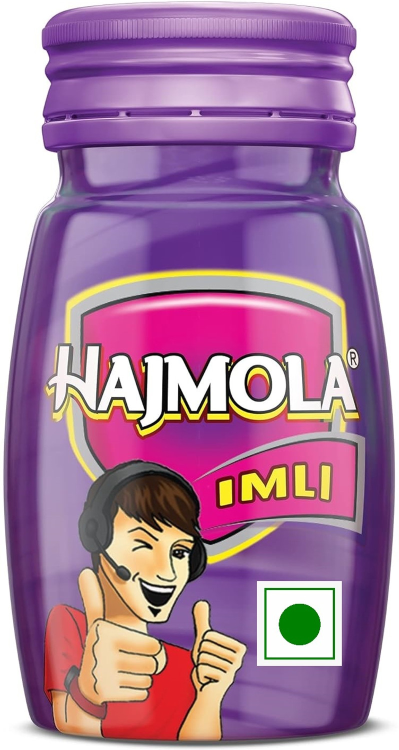 Image of Dabur HAJMOLA DIGESTIVE Tablets CHAT COLA AND IMLI FLAVOUR Tasty & Chatpati Tablets CHAT COLA, IMLI Candy (2 x 120 pieces)