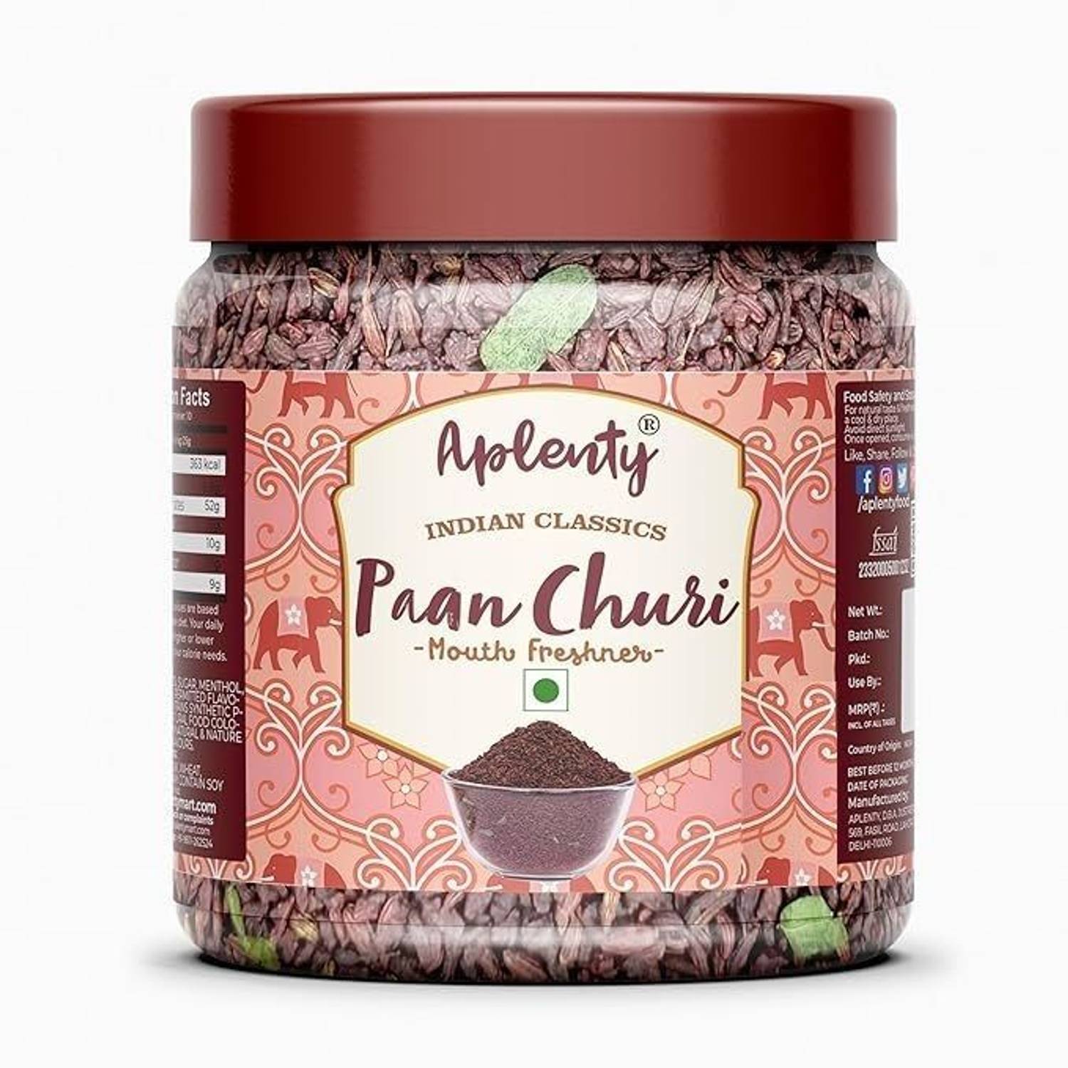 APLENTY Paan Churi | Pan Chury Mukhwas | Kesar Churi | Sweet Brown Fennel Seeds | Sounf Mouth Freshener