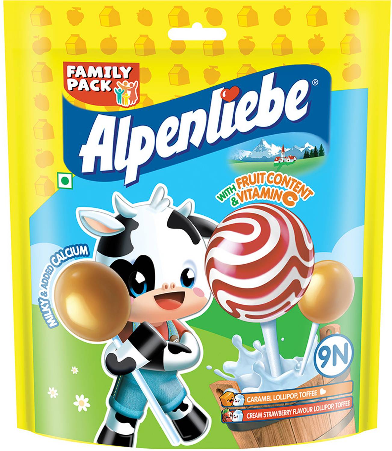 Alpenliebe Mixed Fruit Lollipop 64 g|8units Mixed Fruit Lollipop