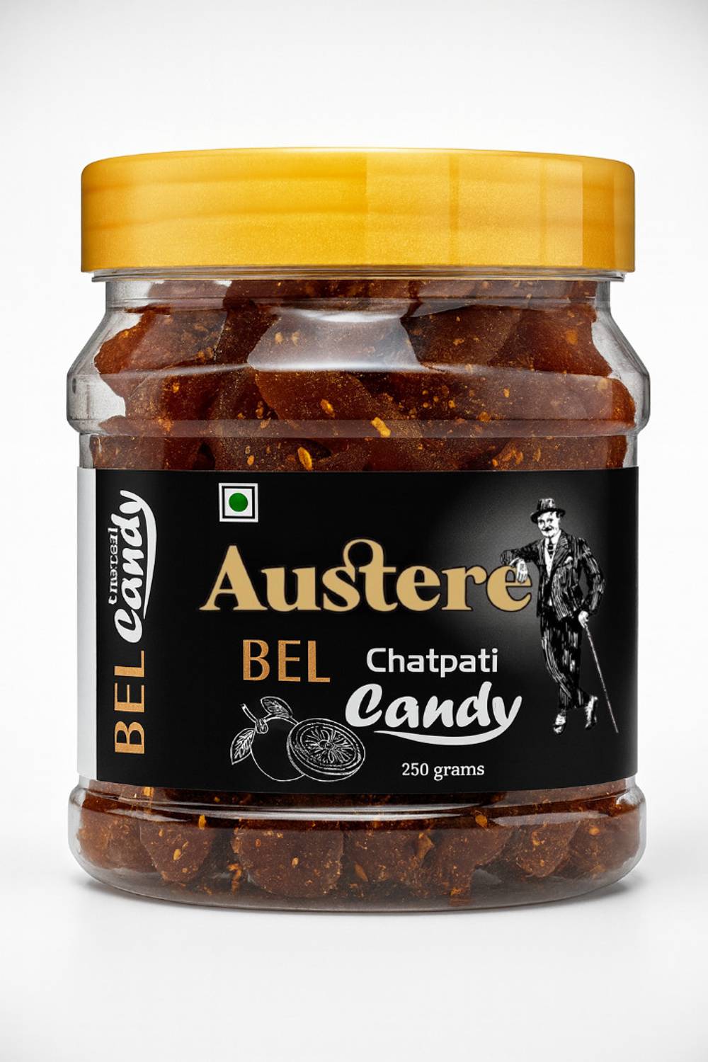 austere store Natural Bel Candy | Sweet, Digestive & Refreshing | 250 grams | bel Candy